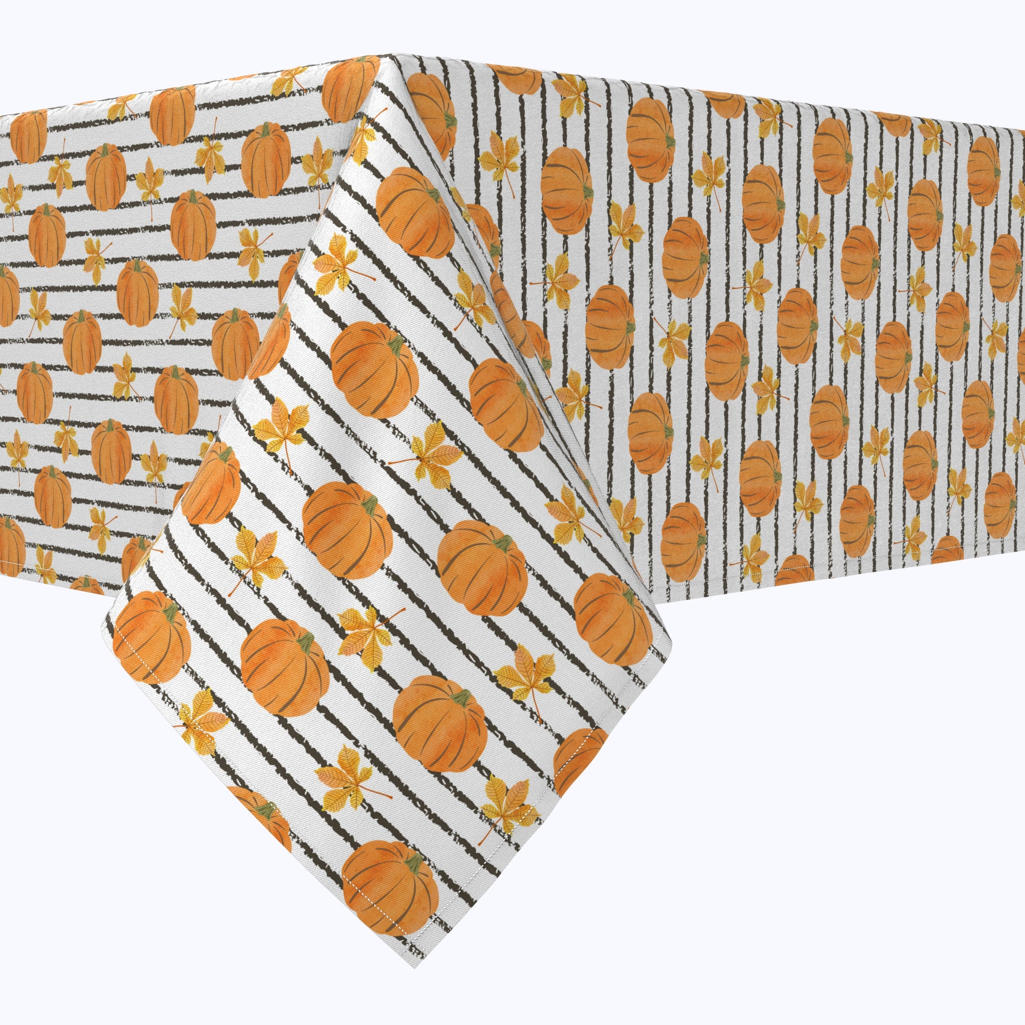 Abstract Autumn Stripe Cotton Squares - Soft & Stylish Fall Home Decor for Cushions, Blankets & Table Runners | Perfect for Cozy Living Room & Seasonal Decorations