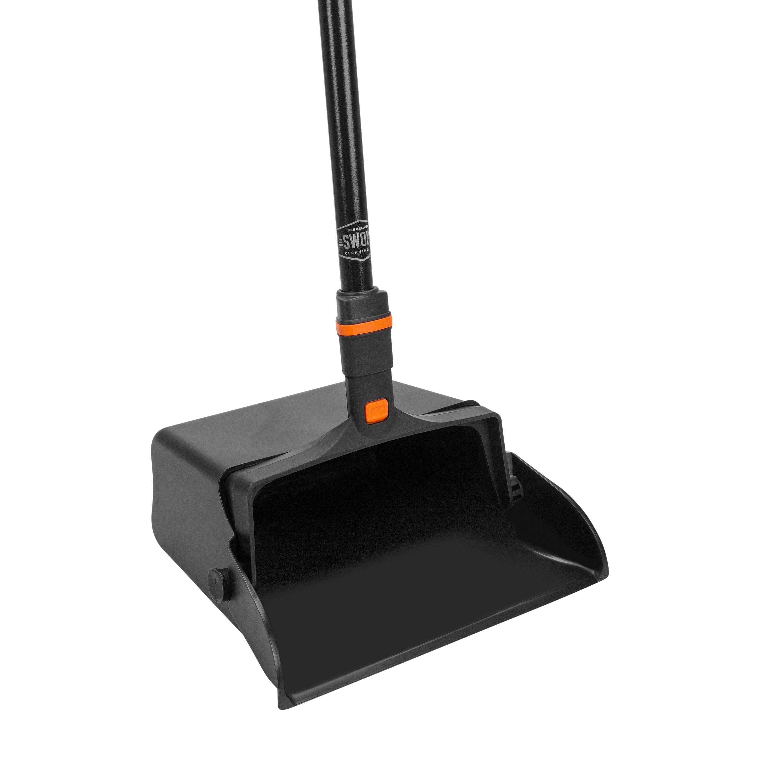 12 Inch Upright Dust Pan with Long Handle - Heavy Duty Broom and Dustpan Set for Hardwood Floors, Tile, Laminate - Ideal for Home, Office, Kitchen Cleaning