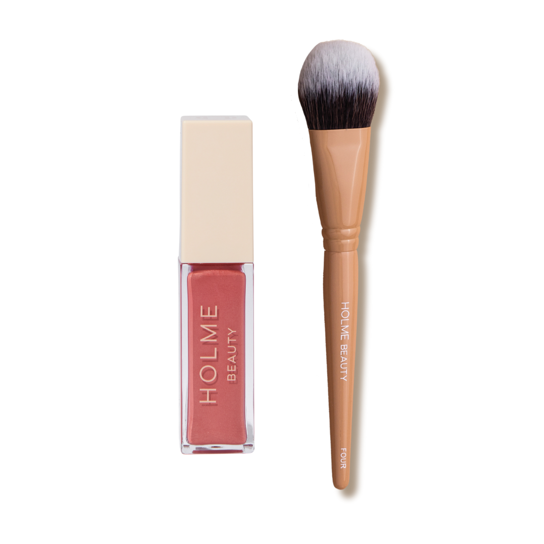 Blush & Brush No.4 Duo - 2-in-1 Blush Palette with Professional Brush for Flawless Cheek Color | Perfect for Everyday Makeup & Special Occasions
