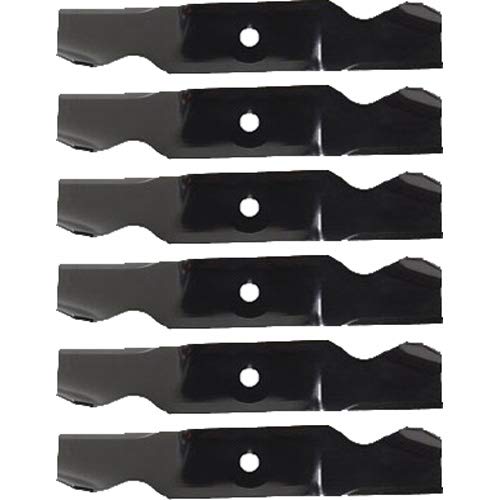 (6 Pack) Premium High Lift Notched Replacement XHT Lawn Mower Blades - Fits MTD/Cub Cadet/White 742-3011 | 16.25