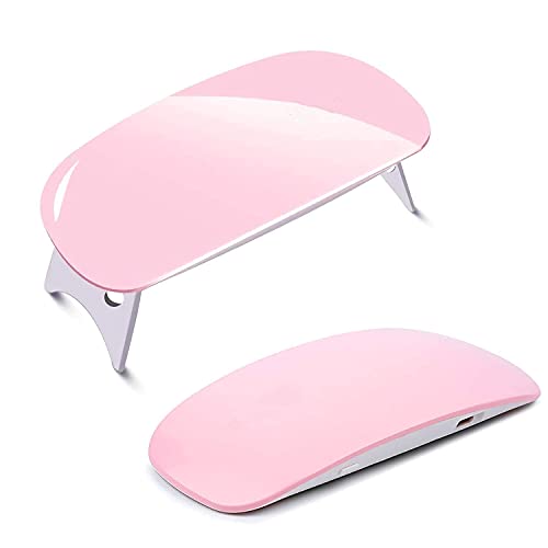 Portable Mini UV LED Nail Dryer for Gel Polish - 6W Travel-Size Curing Lamp with Detection Light | Fast Drying for Gel Base, Top & Color Coat | Perfect for Home, Salon & On-the-Go Manicures