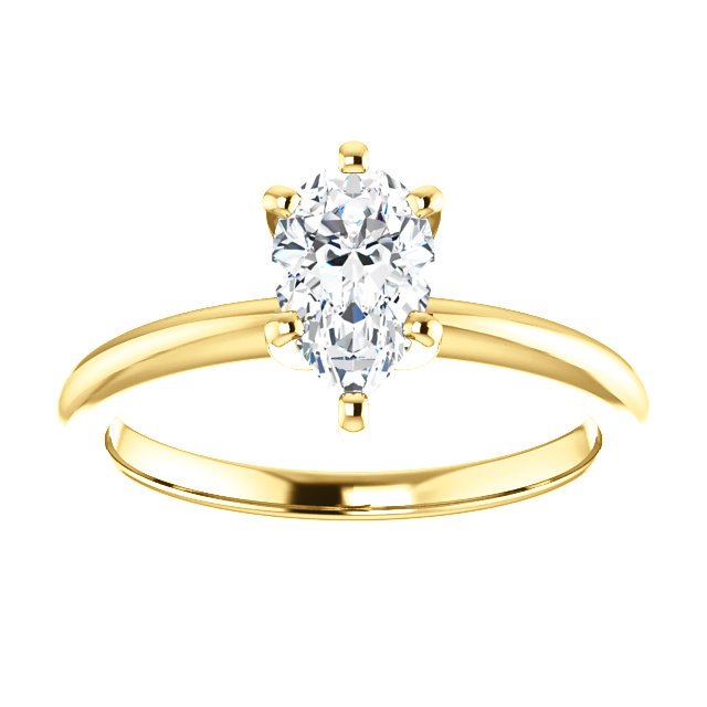 14Kt Gold 1.25 Carat Pear Diamond Solitaire Ring - Elegant Engagement & Wedding Jewelry for Women