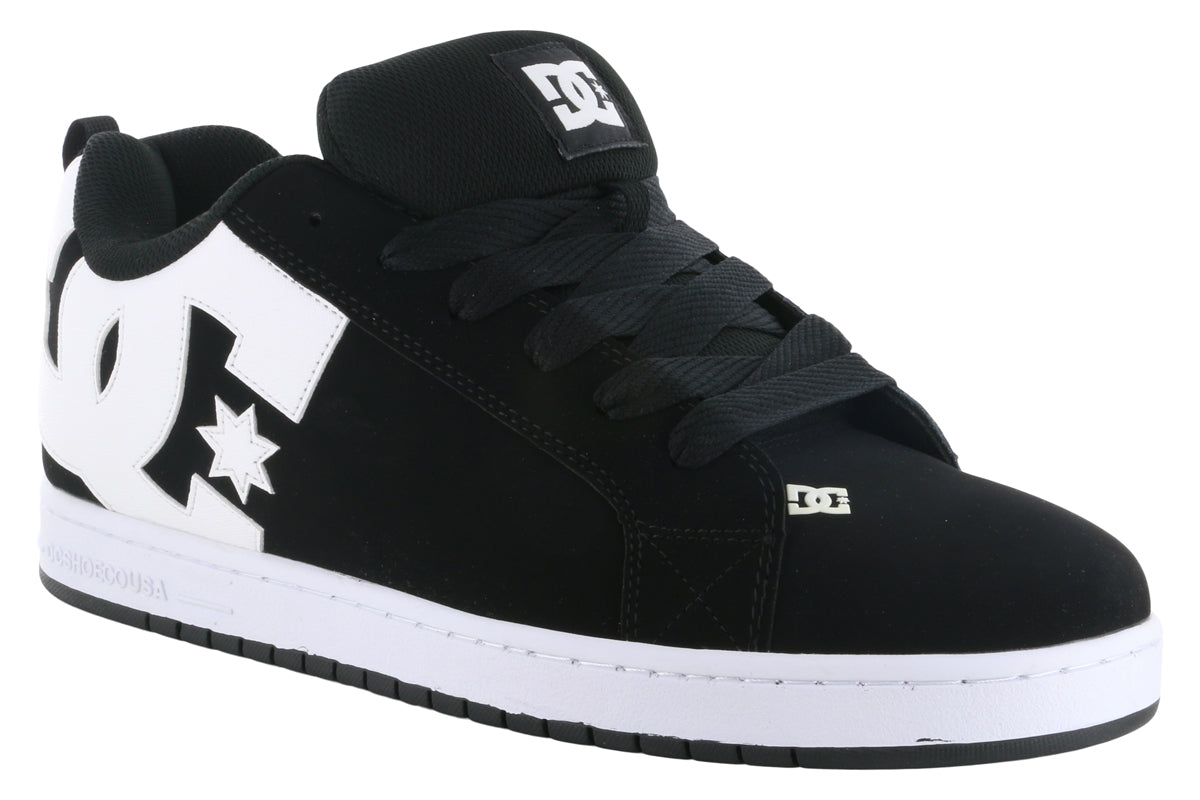 DC Court Graffik Shoes for Men - Black Skateboarding Sneakers for Casual Wear & Street Style | Perfect for Skating, Urban Fashion & Everyday Comfort