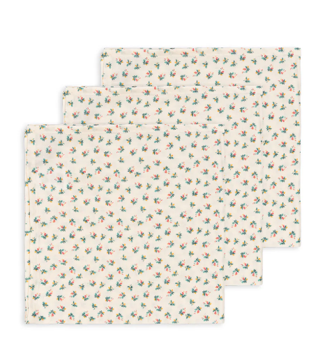 KONGES SLOJD 3-Pack Organic Muslin Baby Burp Cloths - Soft & Absorbent for Newborns, Nursing, and Diaper Changing - Natural Unisex Design for Boys & Girls