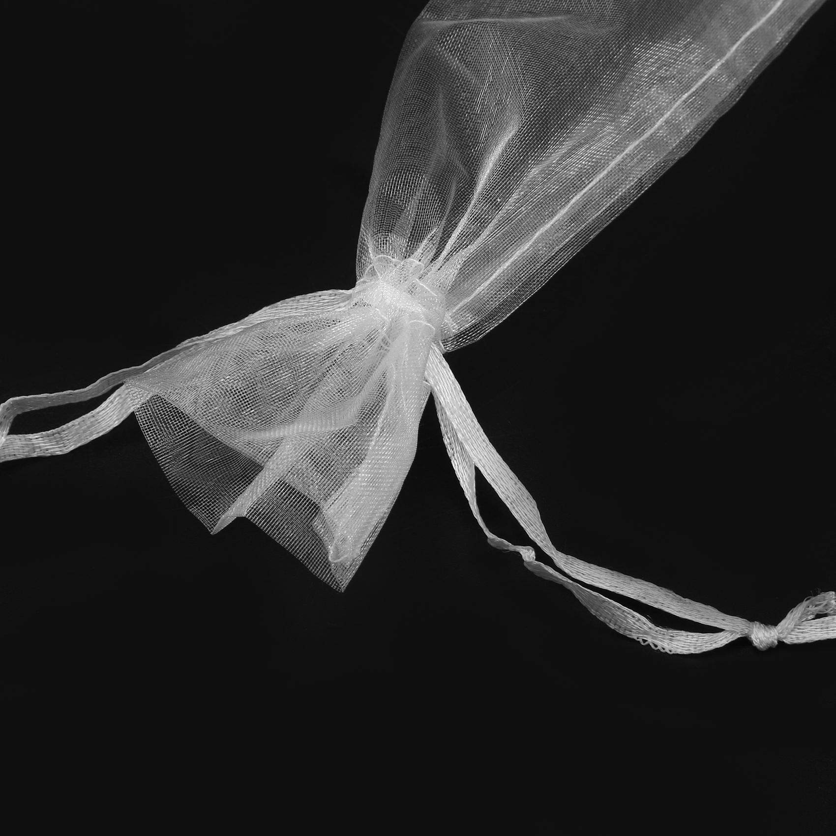100 Pack Folding Hand Fan Pouch Drawstring Organza Bags - Portable Fan Storage for Outdoor Weddings, Parties, Baby Showers & Gifts - Perfect for Summer Events, Bridal Favors & Travel Accessories