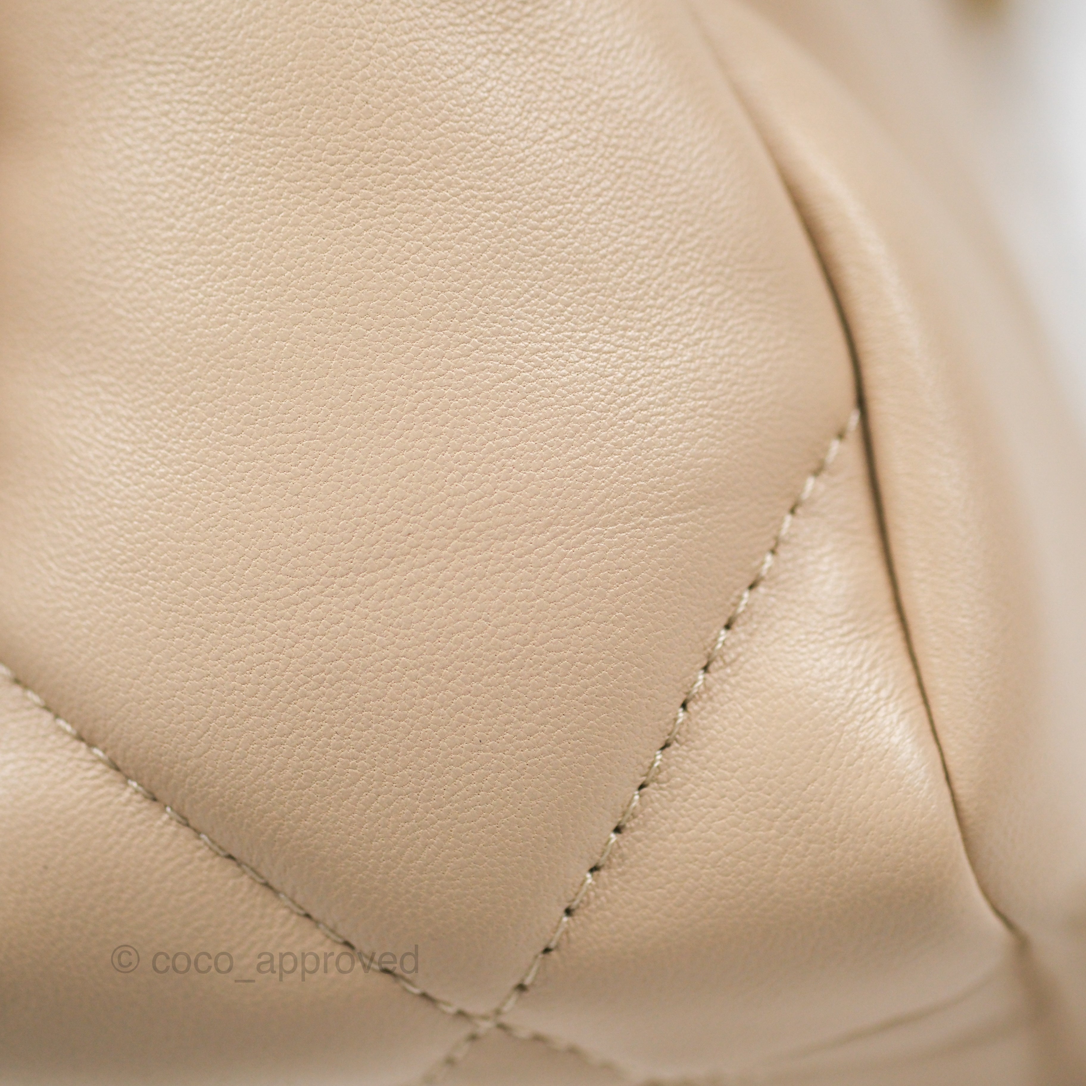 Chanel 19 Small Handbag in Beige Lambskin Leather with Mixed Hardware - Luxury Crossbody Bag for Women, Perfect for Date Night & Special Occasions