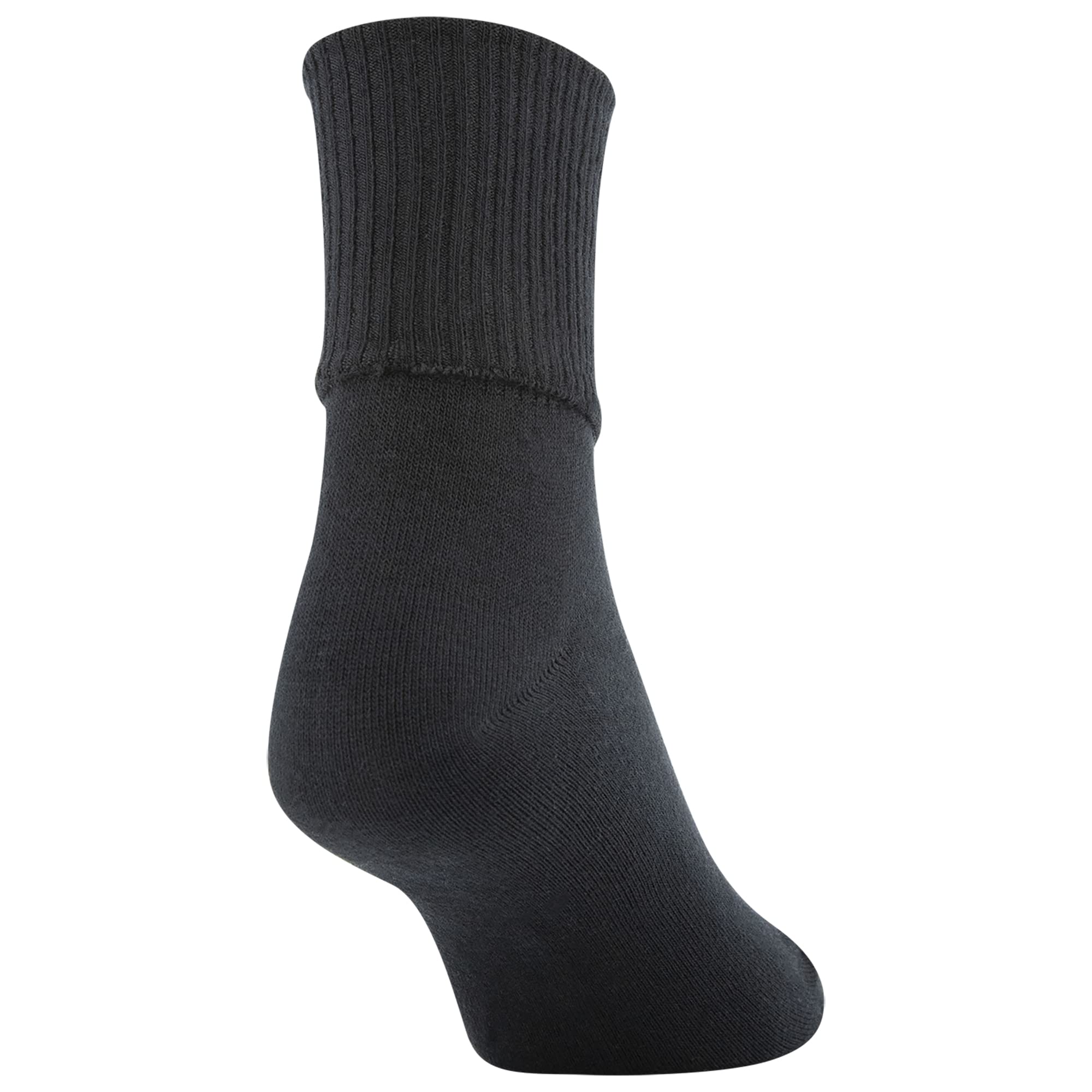 GOLDTOE Women's Classic Turn Cuff Socks 6-Pack - Comfortable Cotton Crew Socks for Everyday Wear, Work & Casual Outfits | Breathable & Durable