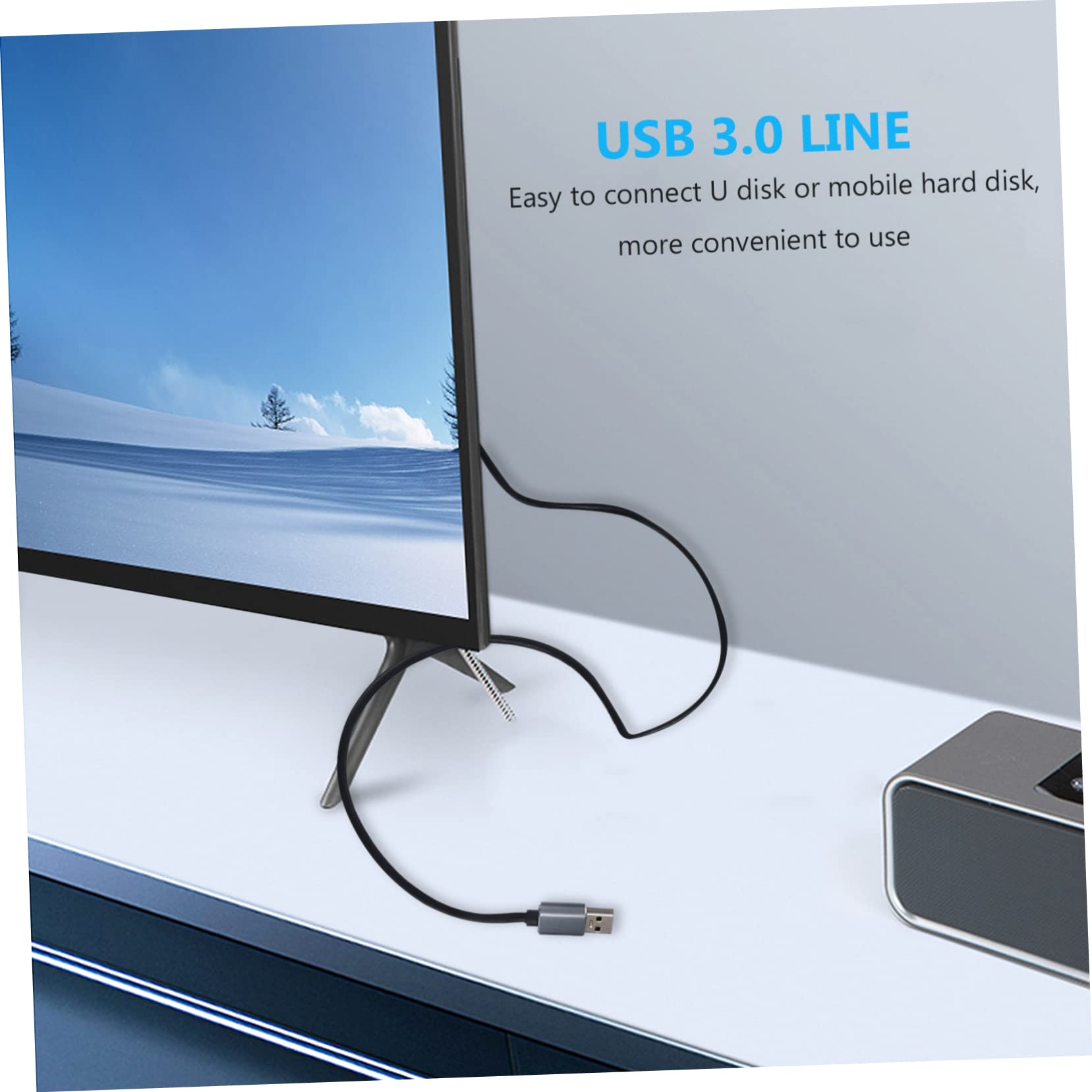 Premium USB 3.0 Male to Male Extension Cable - High-Speed Data Transfer, Gold-Plated Connectors, Durable Nylon Braided - Perfect for Laptops, Gaming, Home & Office Use