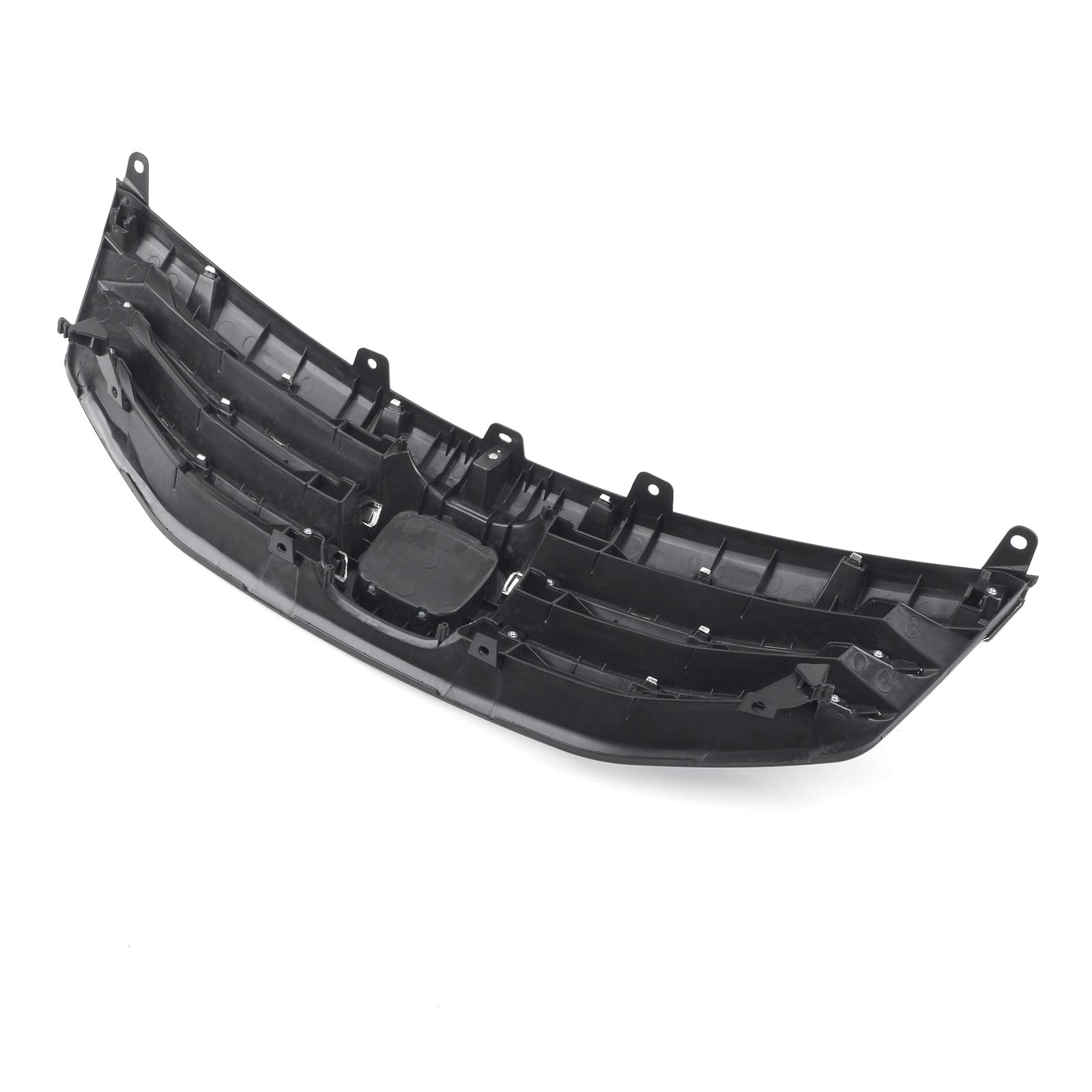 Topteng Front Bumper Grill - Black Chrome Upper Hood Grille Compatible with 2011-2012 Honda Accord | Car Exterior Styling & Protection Accessory for Enhanced Vehicle Appearance