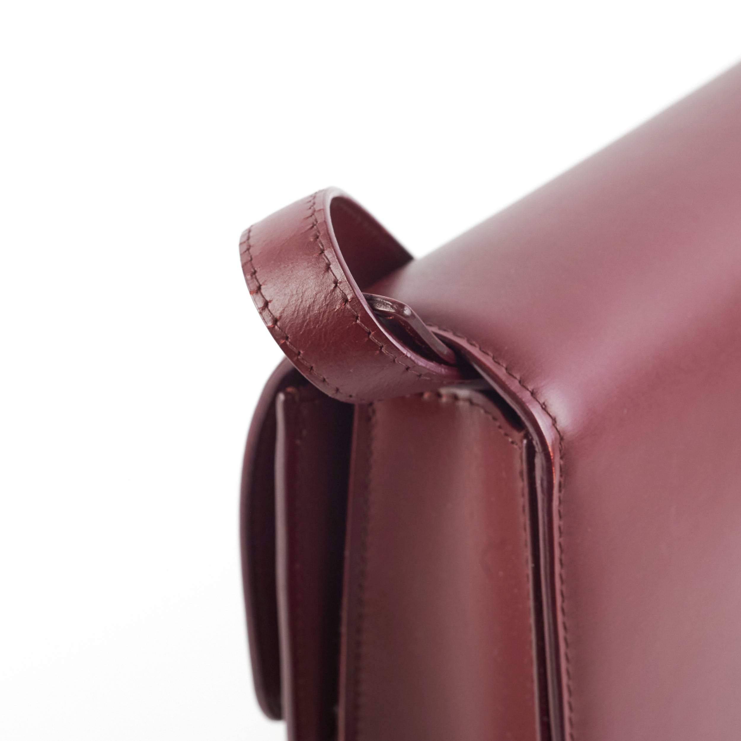 Celine Medium Box Burgundy Leather Crossbody Bag for Women | Luxury Designer Shoulder Purse | Perfect for Work, Travel & Evening Out