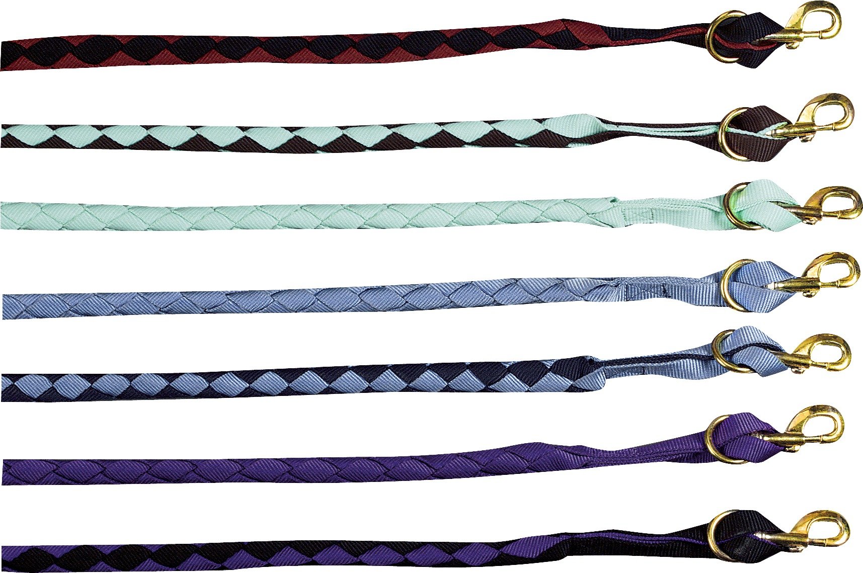 Premium American Equestrian Lead Rope - Purple & Black Horse Training Equipment for Show, Trail Riding & Stable Use