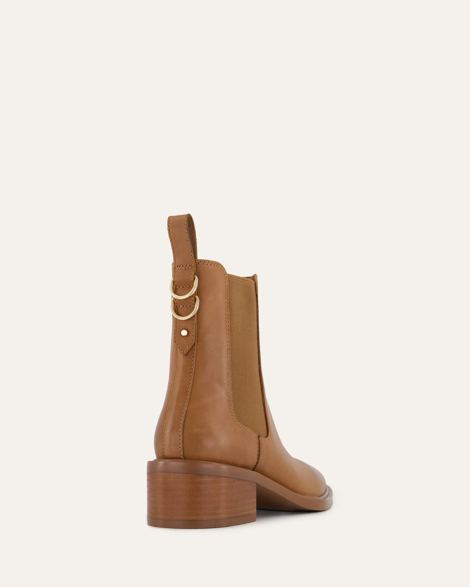 MONA Women's Flat Ankle Boots - Genuine Leather in True Tan - Comfortable Casual Shoes for Everyday Wear, Office & Fall Fashion