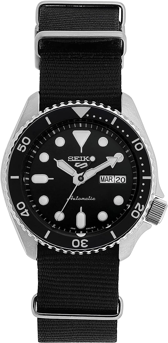 Seiko Men's 5 Sports Automatic Watch - Stainless Steel Case, Water Resistant, Day/Date Display - Perfect for Casual Wear, Office & Outdoor Activities