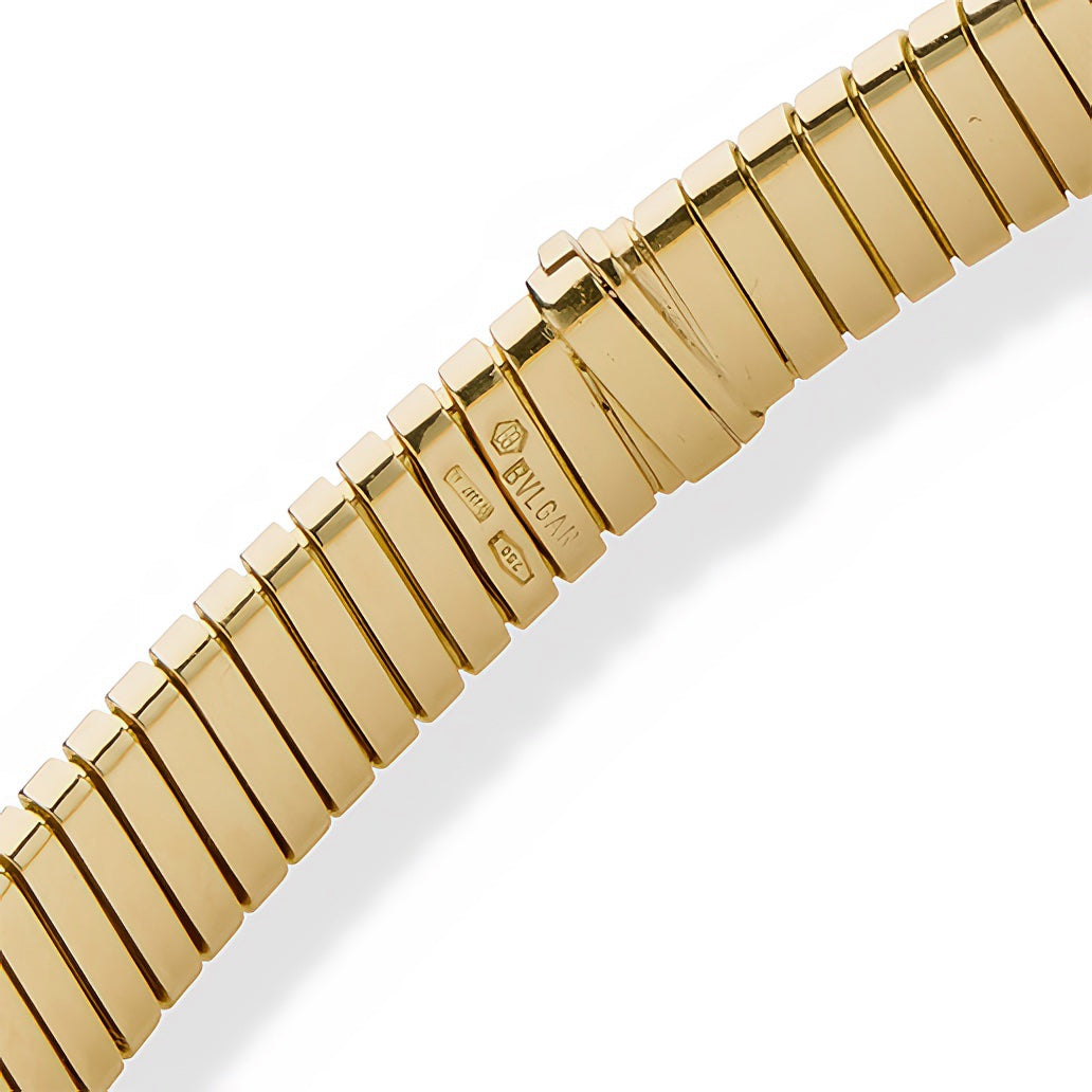 Bulgari 18K Gold Tubogas Necklace for Women - Luxury Italian Jewelry, Classic Serpentine Chain Necklace - Perfect for Gifts, Weddings & Special Occasions