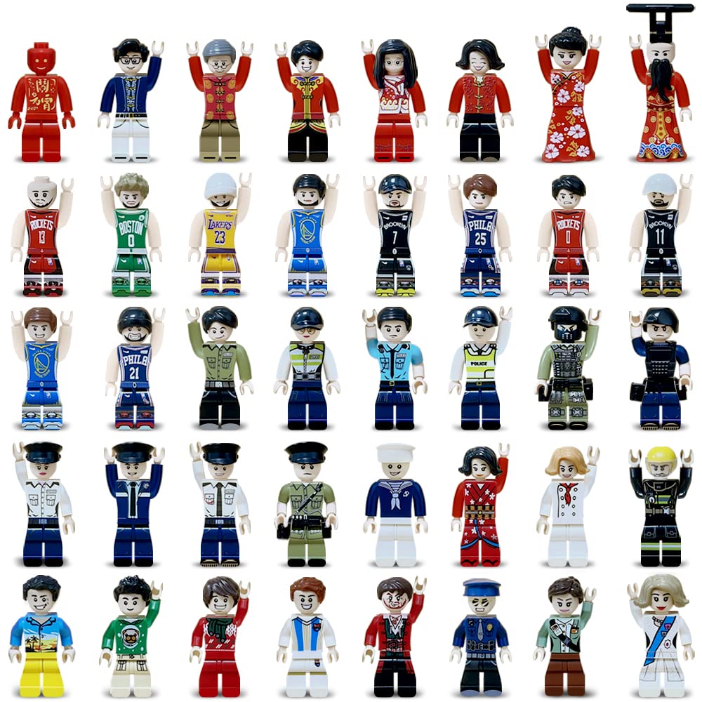Vivi Mini Figure Toy Set - 40PCS Building Bricks with Accessories for Boys & Girls | Perfect for Christmas Stockings, Birthday Cake Decorations, Easter Egg Fillers & Kids Party Favors
