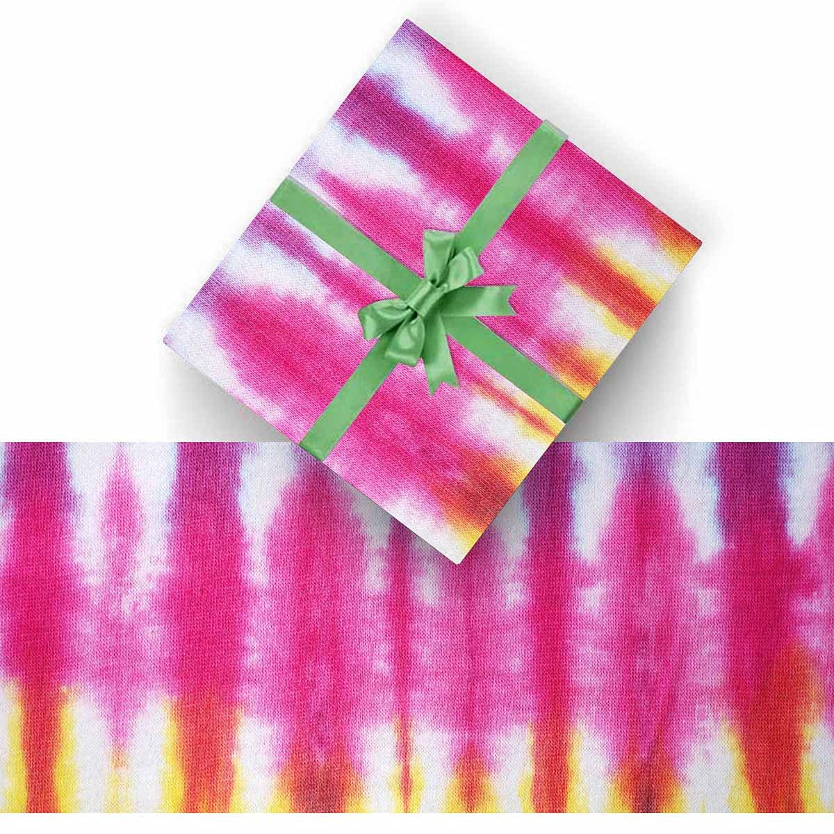 InterestPrint Colorful Tie-Dyed Gift Wrapping Paper - 2 Rolls for Christmas, Birthday, Anniversary & All Occasion Presents | Perfect for Holiday Gifts, Party Decorations & DIY Crafts