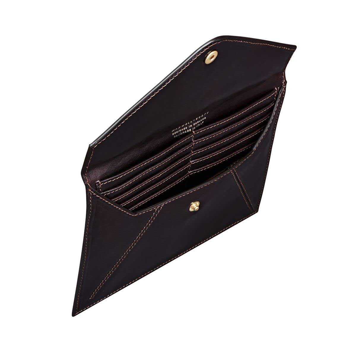 Maxwell Scott Women's Luxury Leather Travel Clutch Wallet - RFID Blocking, Multiple Credit Card Slots & Document Organizer - Ortona Dark Brown - Perfect for Business Trips, Office & Everyday Use