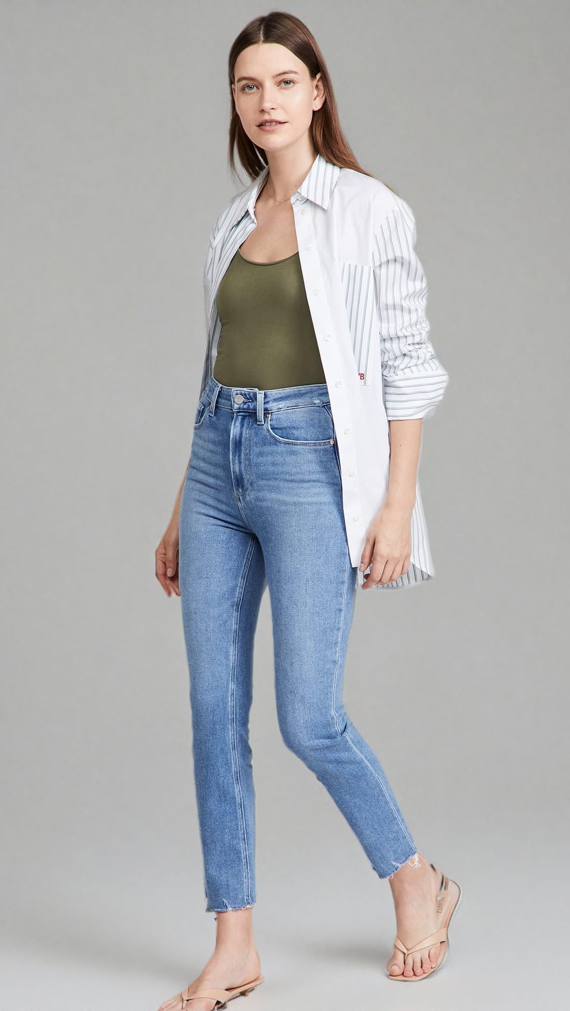 PAIGE Women's Ultra High Rise Cindy Distressed Skinny Jeans - Stretch Denim for Comfort | Perfect for Casual Outings & Date Nights