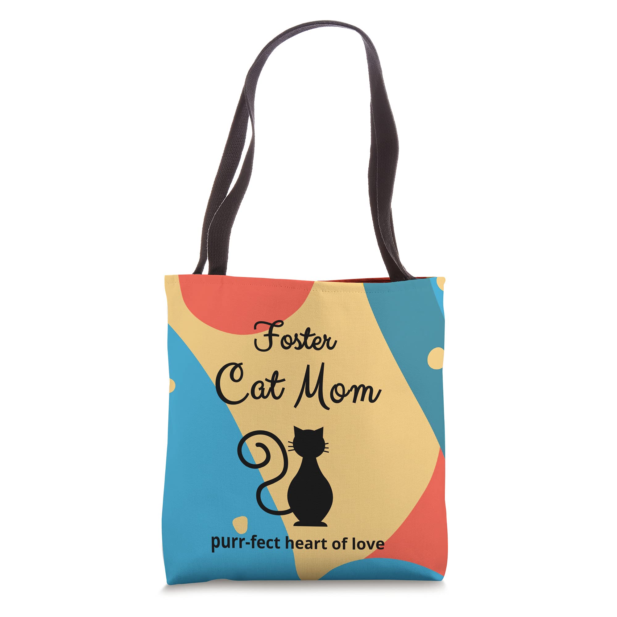 Cat Rescue Mom Tote Bag - Cute Foster Cat Mom Gift for Animal Lovers - Perfect for Shelter Volunteers & Pet Adoption Events