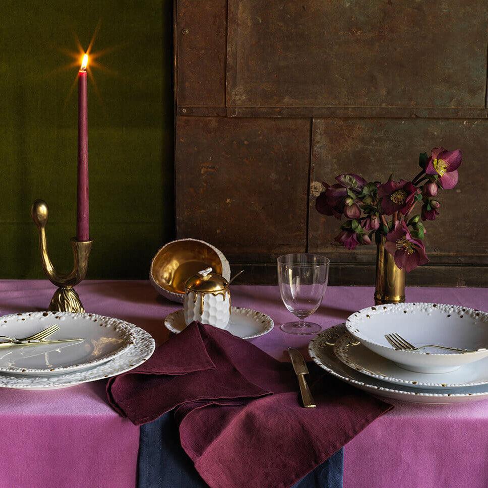 Premium Haas Mojave 3-Piece Dinnerware Set - Elegant White & Gold Porcelain Plates for Fine Dining, Entertaining & Special Occasions