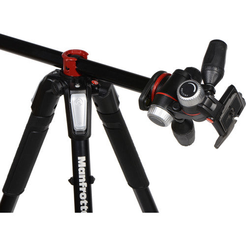 Manfrotto 055 AL Professional Aluminum Tripod with 3-Way Pan/Tilt Head - Perfect for Photography, Videography & Outdoor Shooting