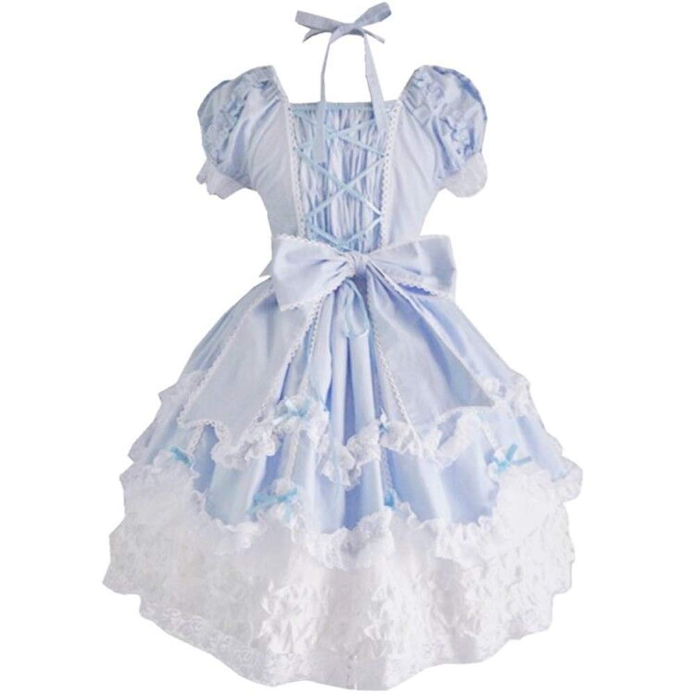 Sweet Lolita Princess Dress for Women - Elegant Lace Layered Maid Costume for Halloween Cosplay & Tea Parties | Perfect for Anime Conventions, Costume Parties & Themed Events