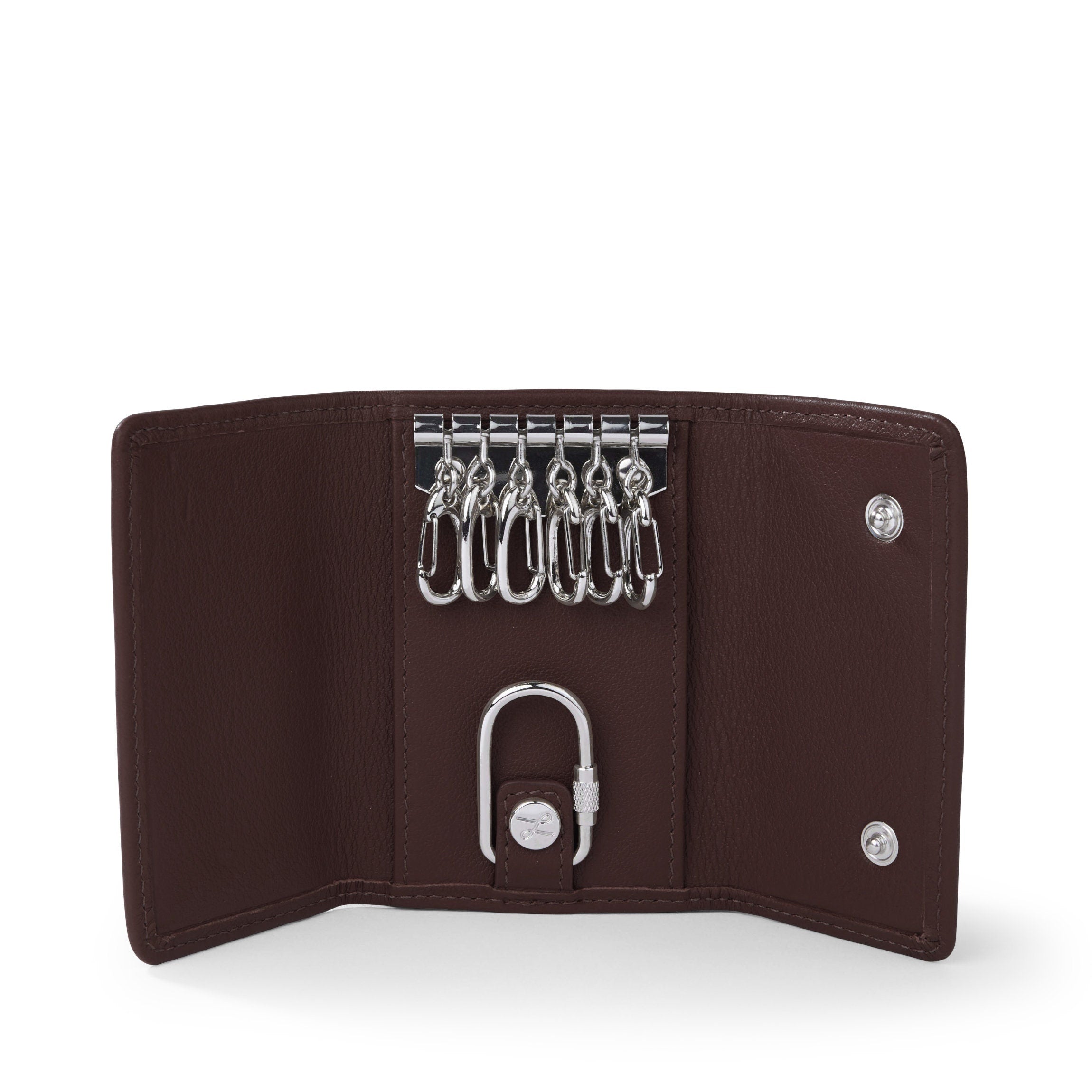 Premium Brown Leather Key Case - Durable & Stylish Key Holder for Home, Office, and Travel Accessories