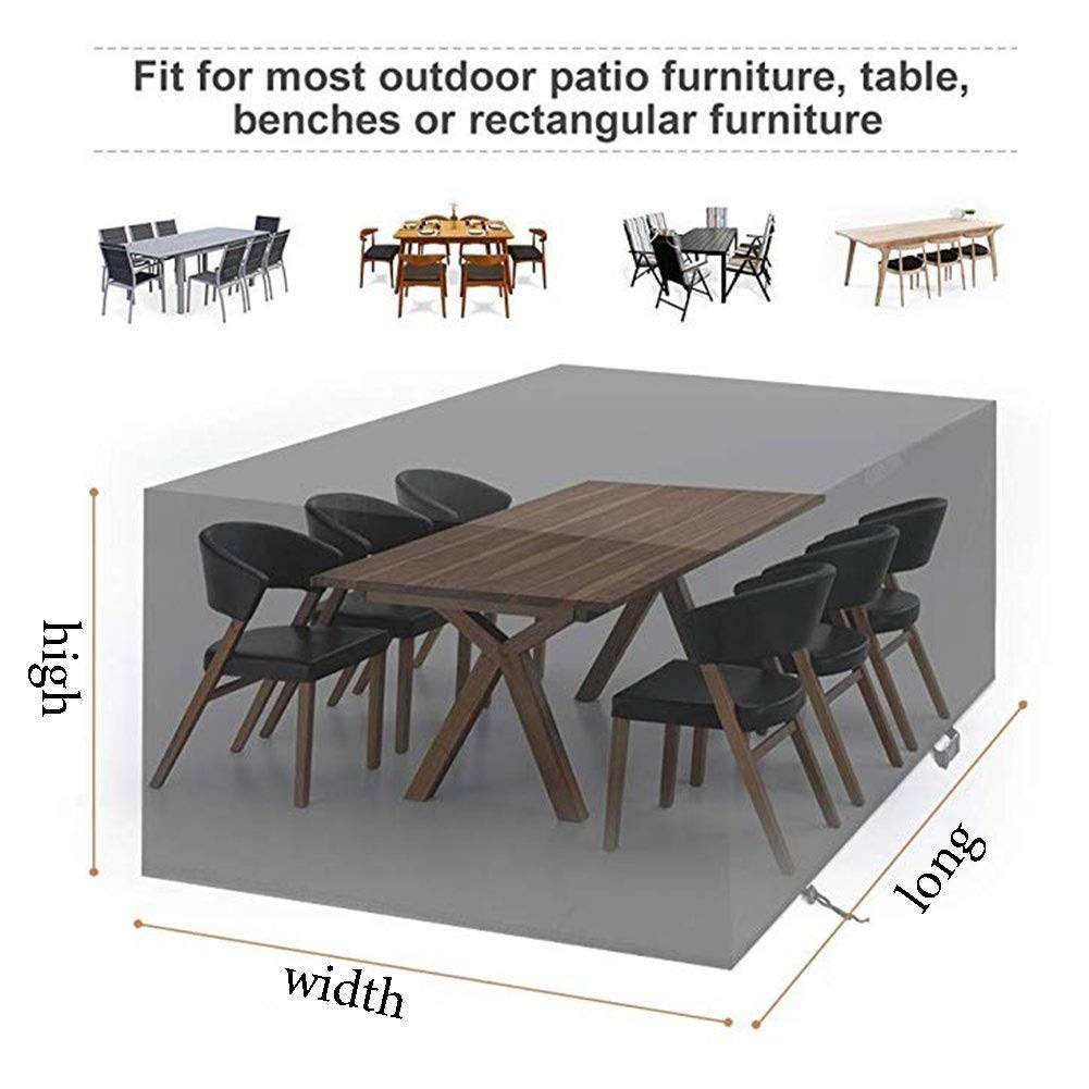 36x36x20in Waterproof Oxford Fabric Outdoor Table Covers - Durable Rectangle Garden Furniture Covers for Patio, Deck & Storage | Weatherproof Protection for Outdoor Dining & Entertaining