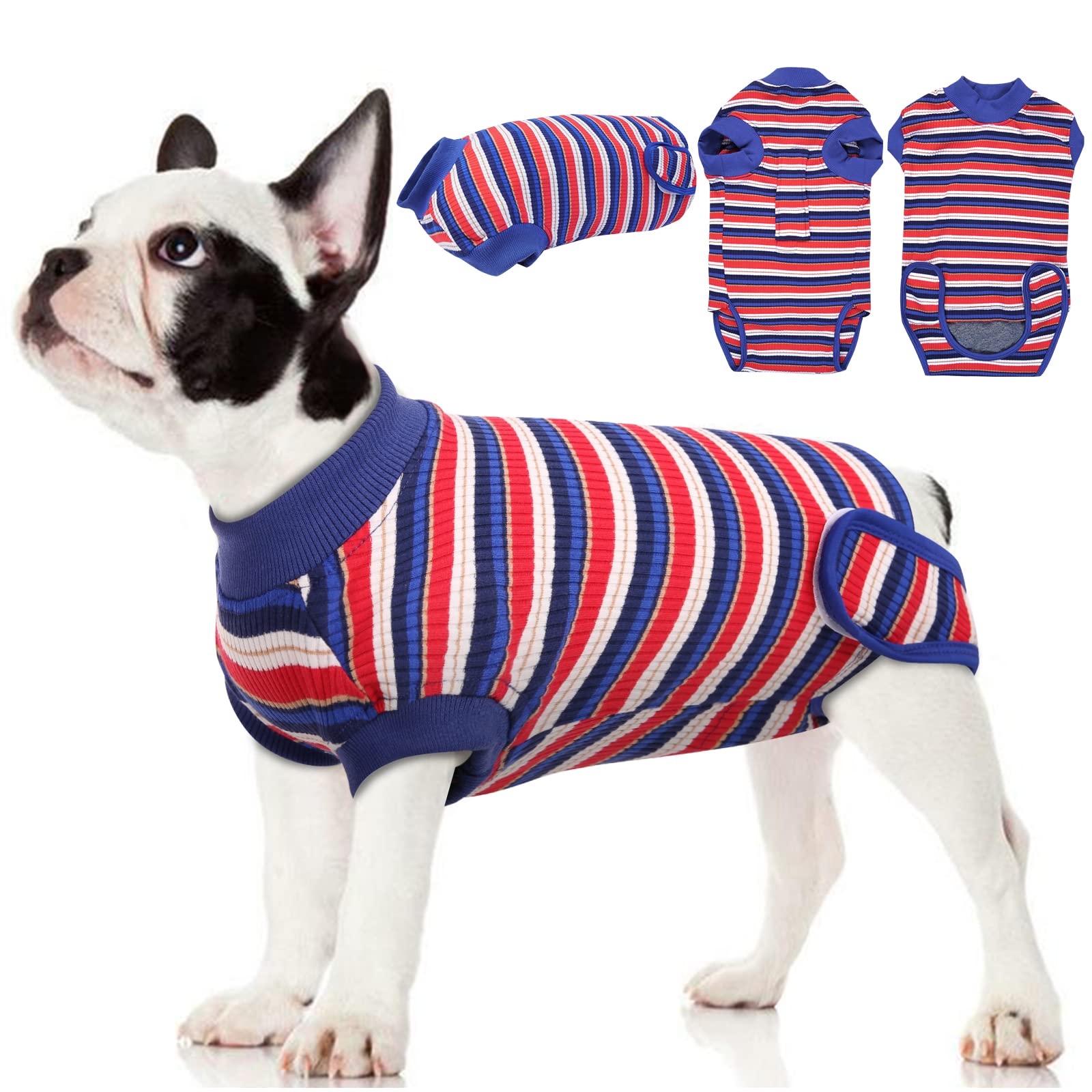 Kuoser Dog Recovery Suit - Post-Surgery Onesie for Dogs & Cats, Pet Wound Care Bodysuit for Spay/Neuter, Skin Protection, Anti-Licking Vest - Alternative to E-Collar & Cone - Perfect for Post-Op Recovery, Hot Spot Treatment & Allergy Protection