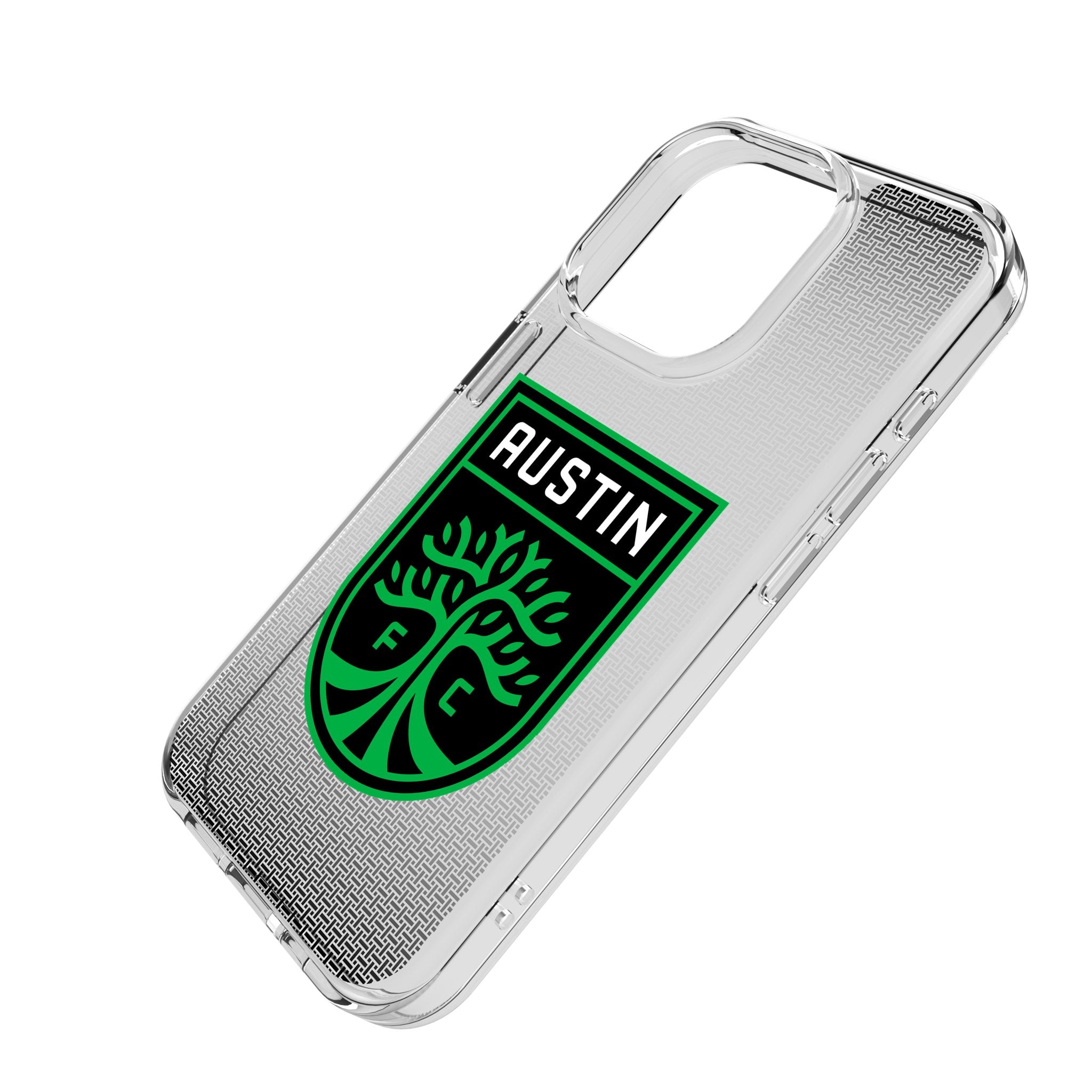 Austin FC Linen Clear Phone Case for Apple iPhone 14/13/12/11 Pro Max - Slim Protective Cover with Team Logo | Perfect for Soccer Fans, Game Days & Everyday Use