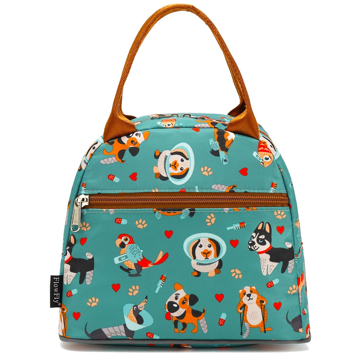 FlowFly Insulated Lunch Bag Tote - Reusable Cooler Lunch Box Organizer for Women & Men - Perfect for Work, School, Picnics & Dog Walking