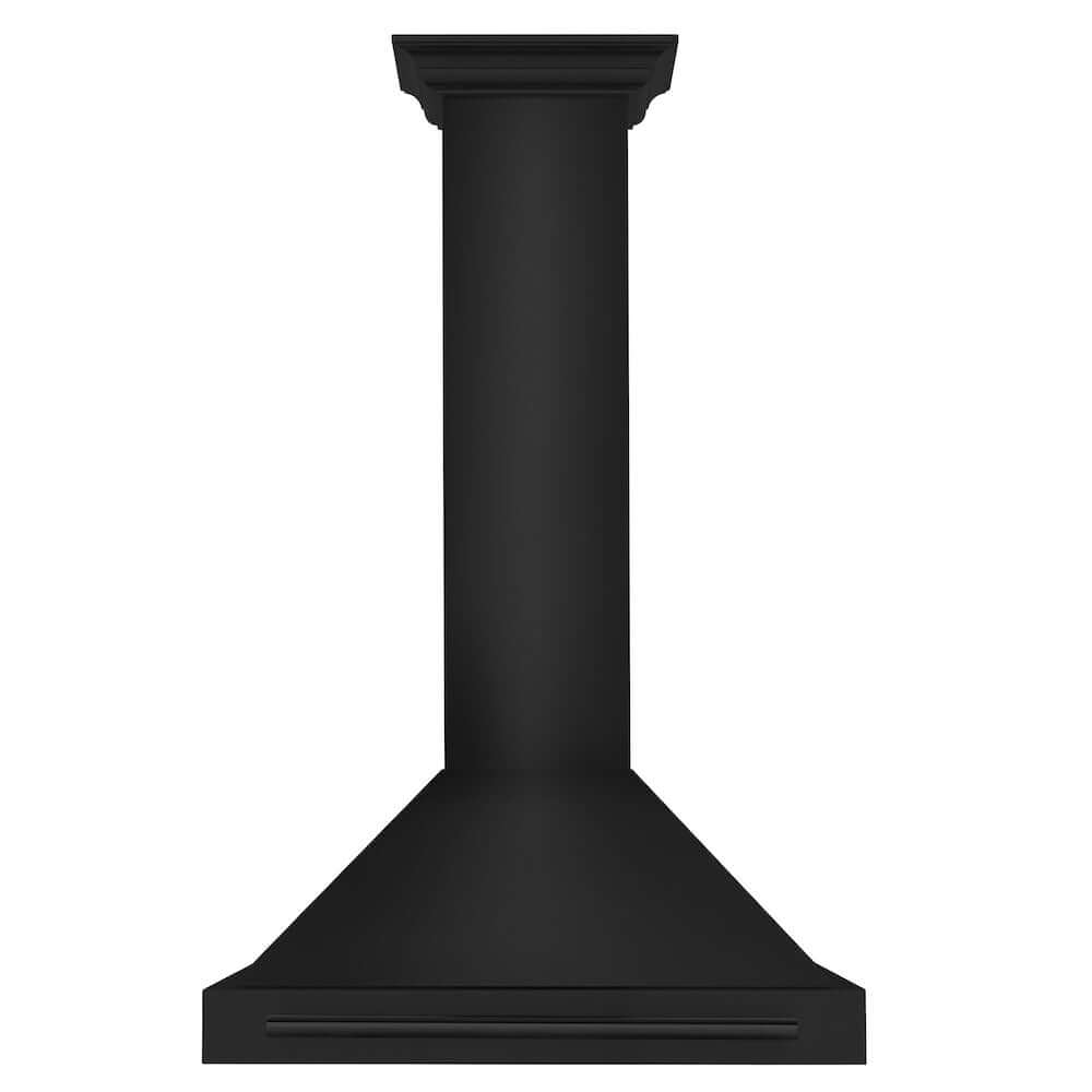 ZLINE BSKB4X Convertible Black Stainless Steel Wall Mount Range Hood with Black Stainless Steel Handle - Professional Kitchen Ventilation for Home Cooking & Baking