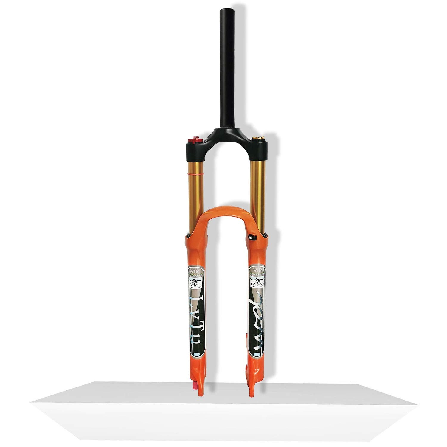140mm Air Suspension Fork for 26/27.5/29 Inch MTB - Rebound Adjustable Straight/Tapered Tube XC/AM Mountain Bike Fork (Manual Lockout) - Perfect for Trail Riding & Cross-Country Adventures