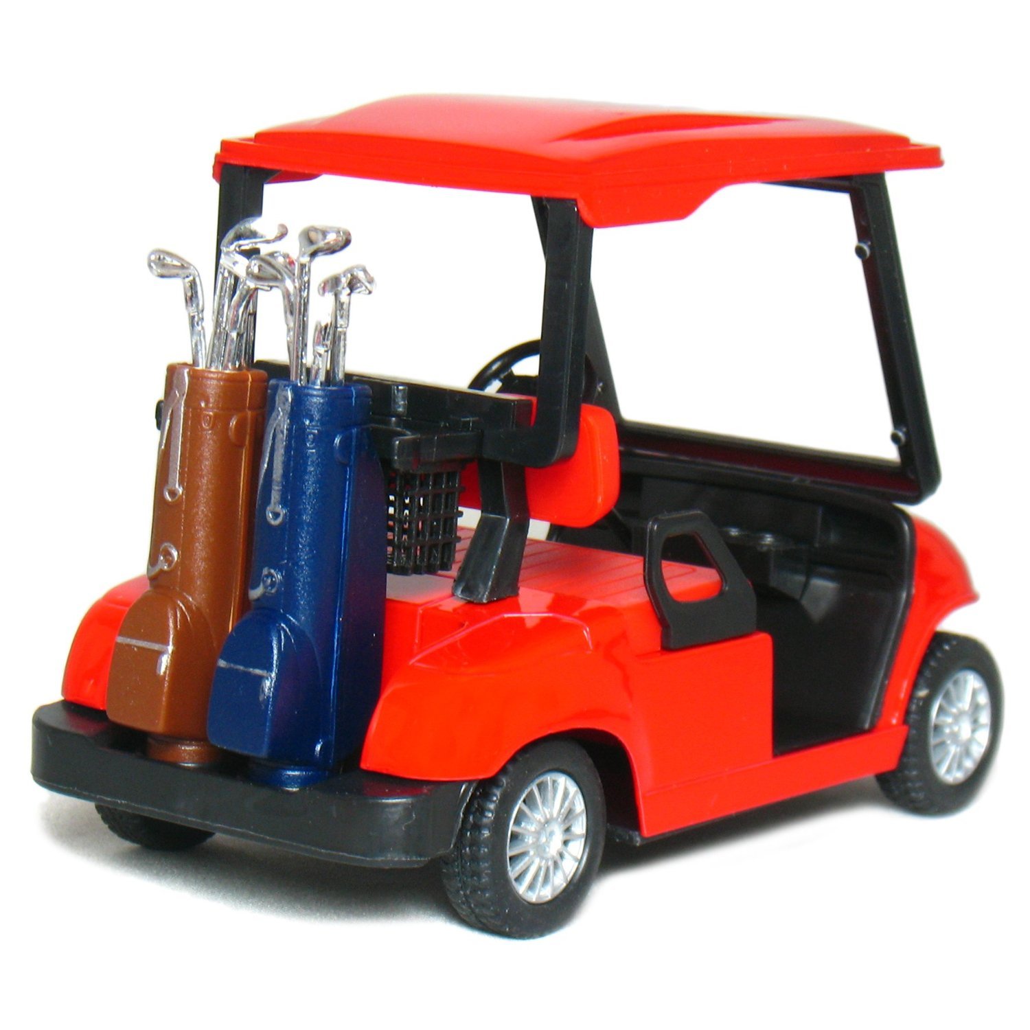 KiNSFUN Pull Back Action Golf Cart Toy - Red - Fun Racing Car for Kids, Perfect for Indoor & Outdoor Play, Birthday Gifts, and Golf-Themed Parties