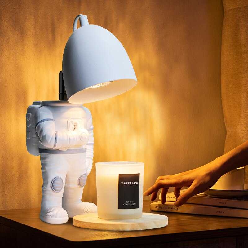 Dimmable Astronaut Table Lamp for Kids Room - Adjustable Night Light for Bedroom, Study & Nursery - Perfect for Reading, Decor & Sleep Aid