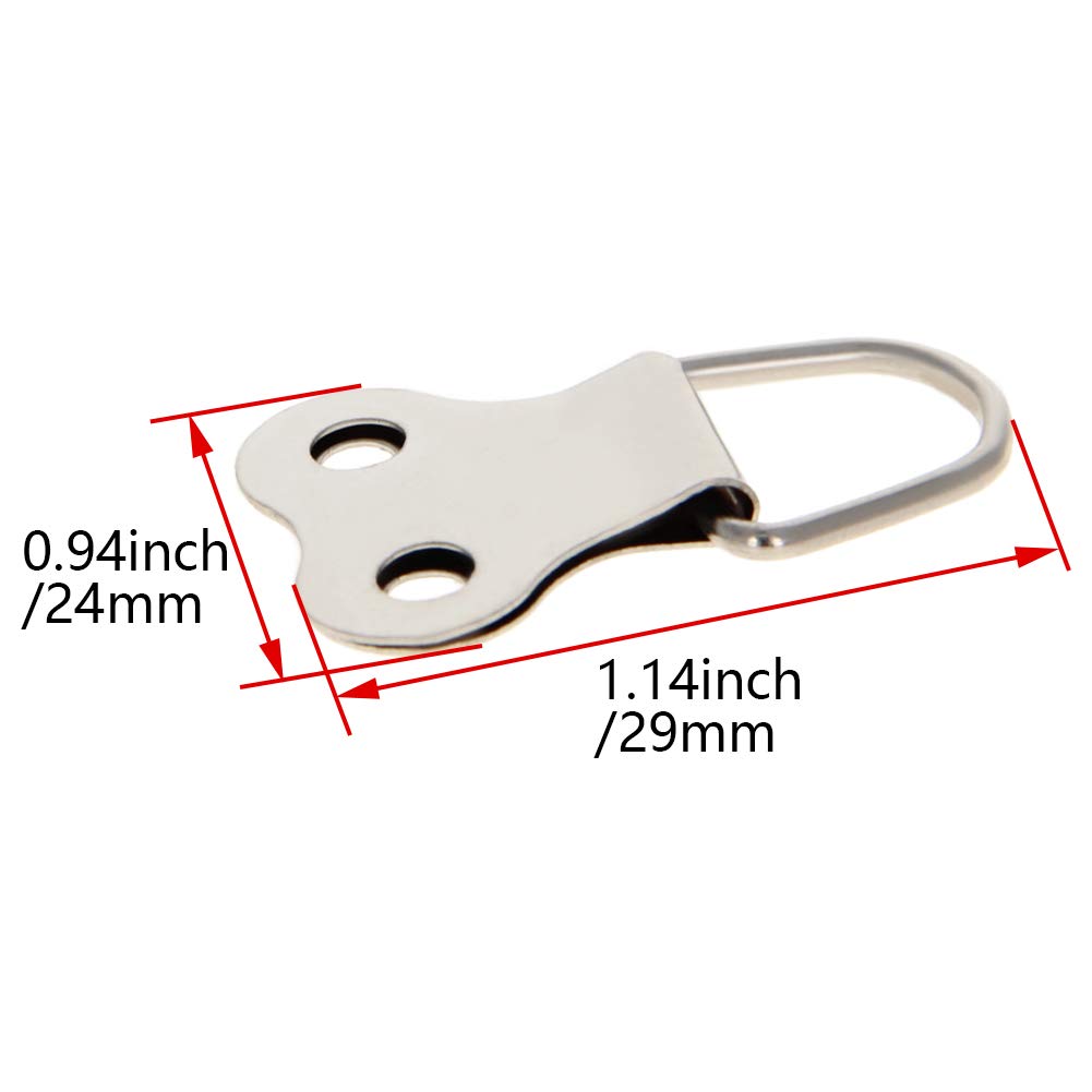 Silver Tone Ring Frame Buckles 50PCS - Home Decor & Photo Hanging Solutions