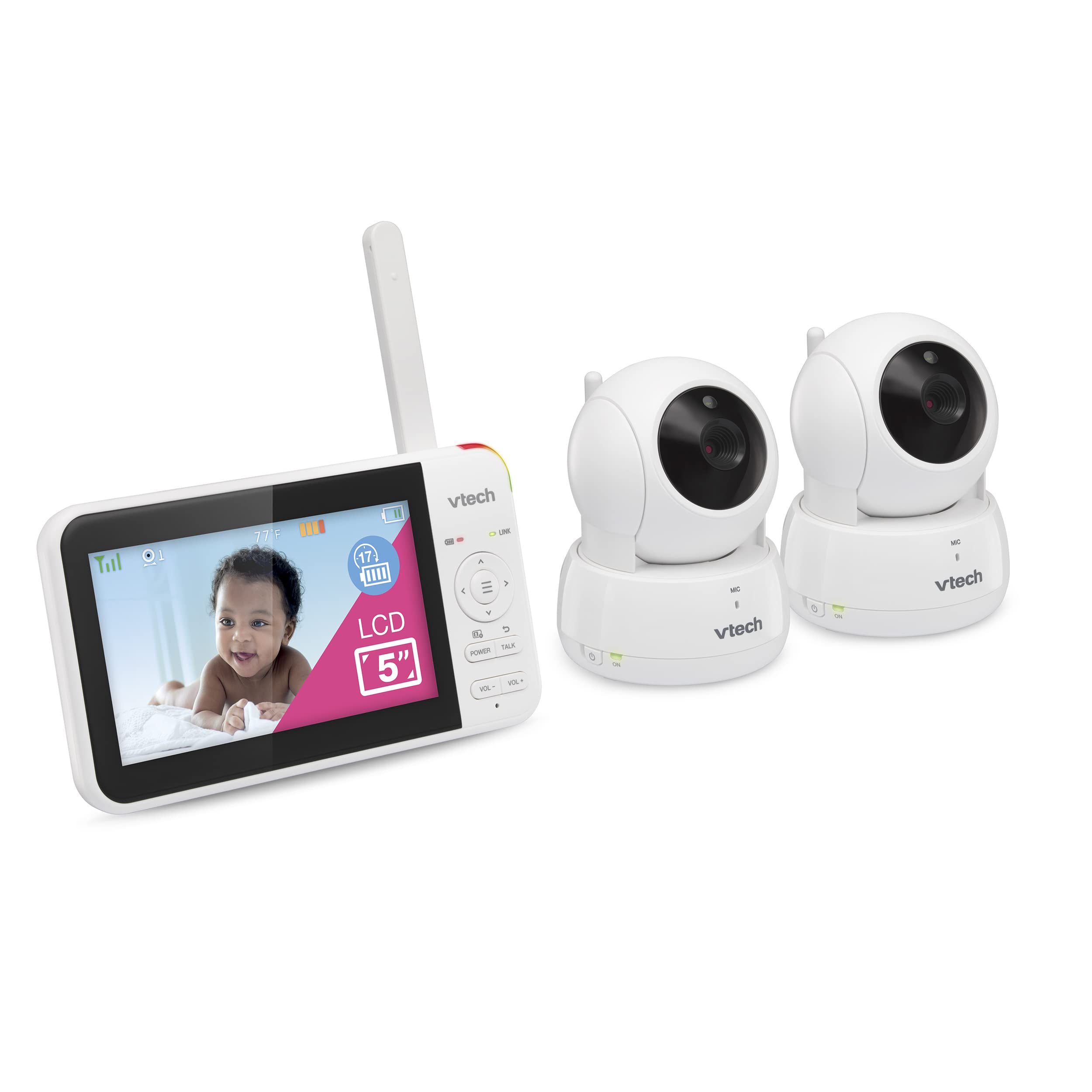 VTech VM924-2 Remote Pan-Tilt-Zoom Baby Monitor with 2 Cameras - 5