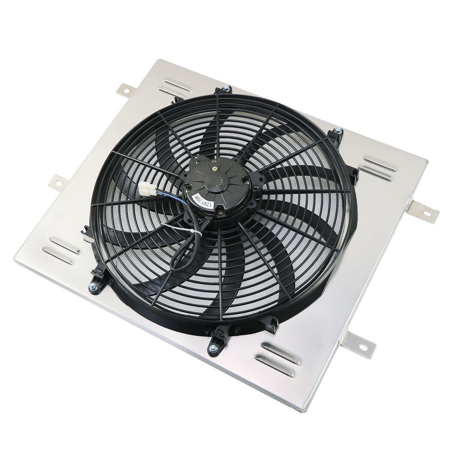 Aluminum Radiator Shroud Fan with Relay Kit for 1987-2006 Jeep Wrangler YJ & TJ (2.4L-4.2L) - Perfect for Off-Roading, Overheating Protection & Engine Cooling Upgrade