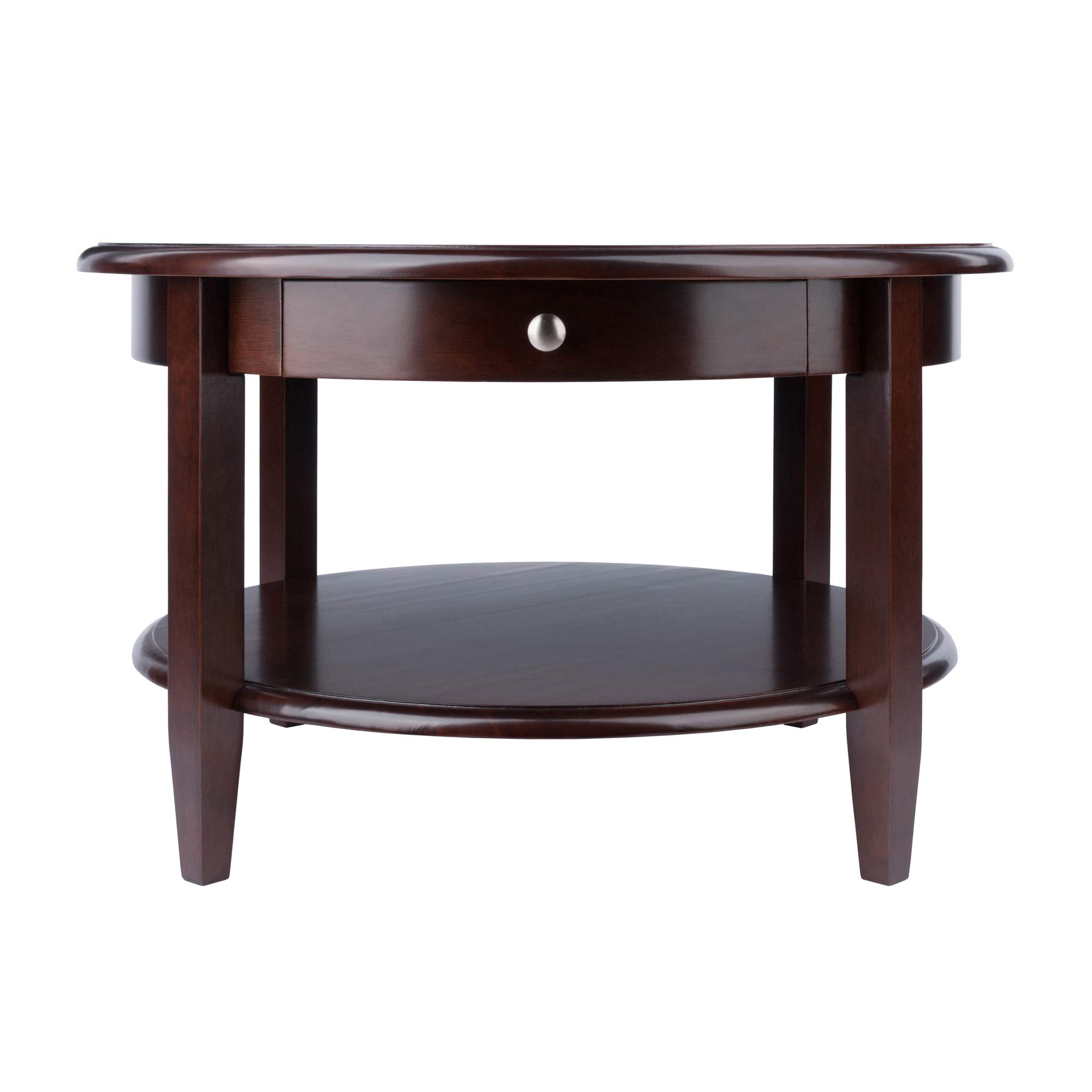 Winsome Wood Concord Side Table - Antique Walnut Finish - Small Accent Table for Living Room, Bedroom, or Office Decor