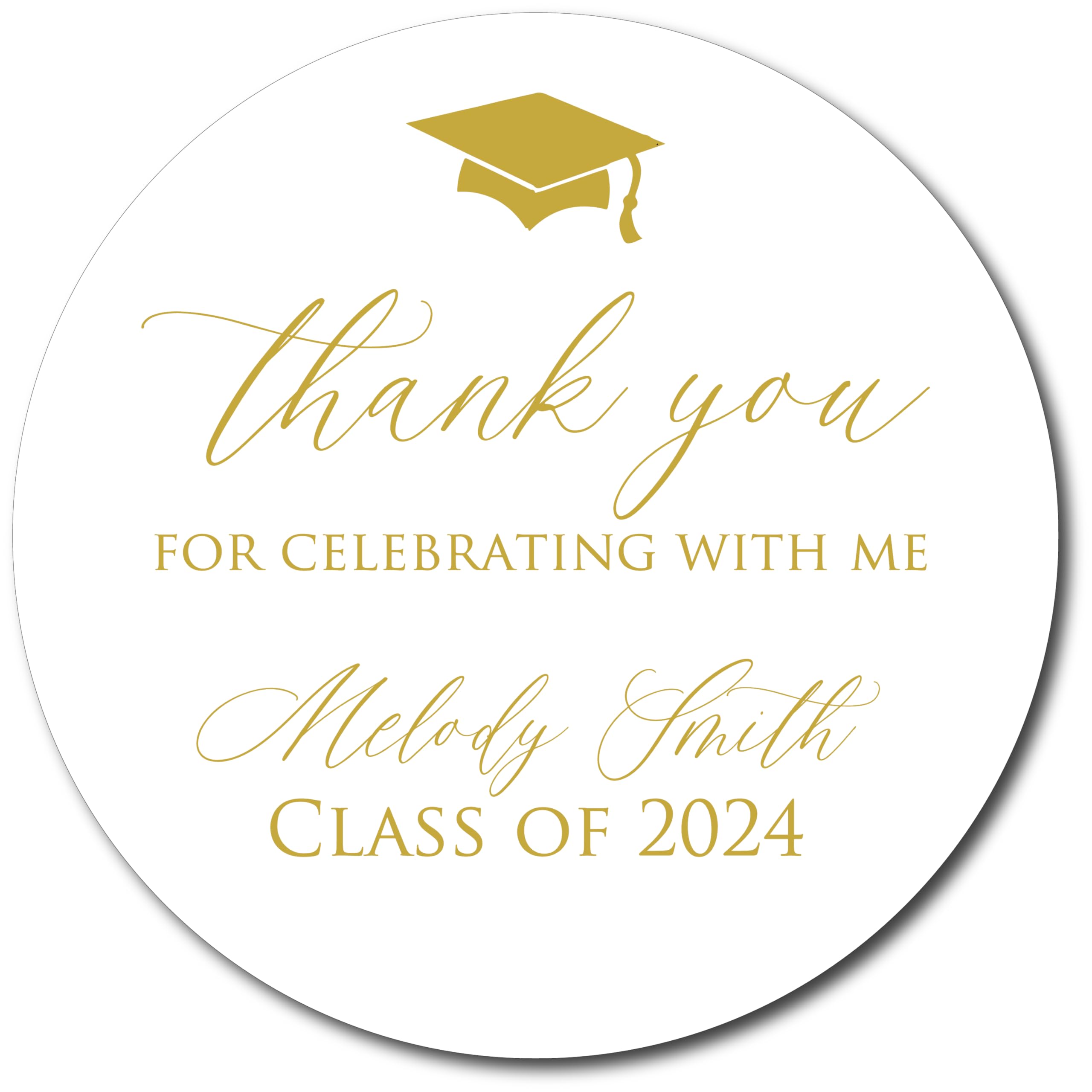 Class of 2024 Graduation Stickers - 30pcs 1.5