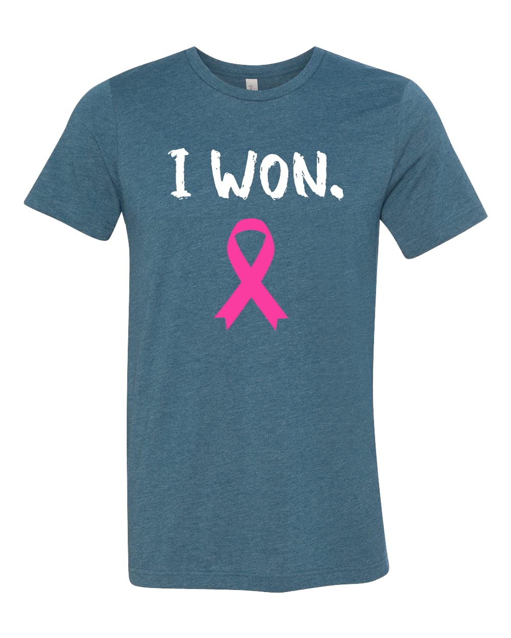 I Won Shirt - Pink Ribbon Breast Cancer Awareness & Survivor Support T-Shirt for Women - Wear to Fundraisers, Walks & Awareness Events
