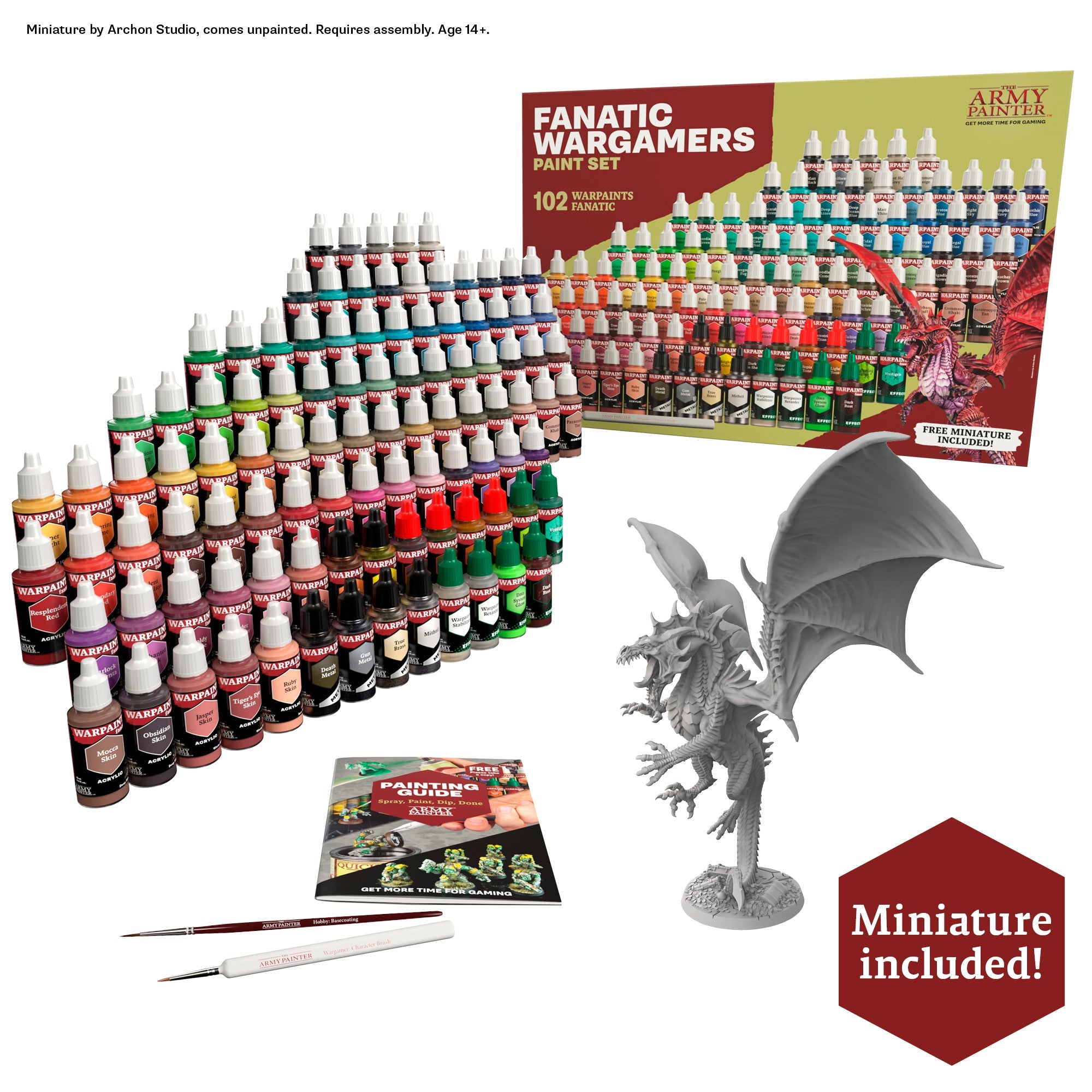 Warpaints Fanatic: Premium Wargamers Paint Set Combo for Miniature Tabletop Gaming - Perfect for Warhammer, D&D, and Model Painting