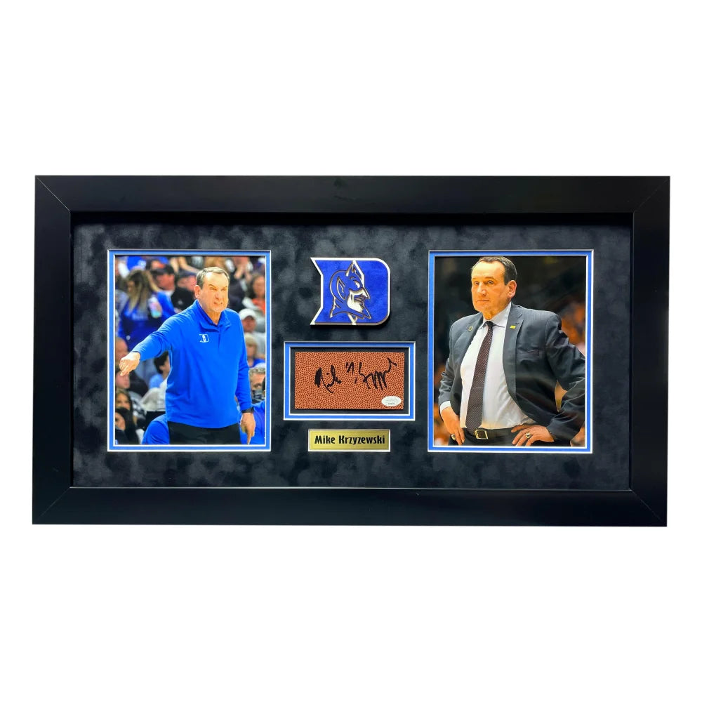 Coach K Autographed Duke Basketball 8x10 Photo - Mike Krzyzewski Signed Memorabilia with JSA COA - Perfect for Duke Fans, Sports Collectors & Home/Office Decor