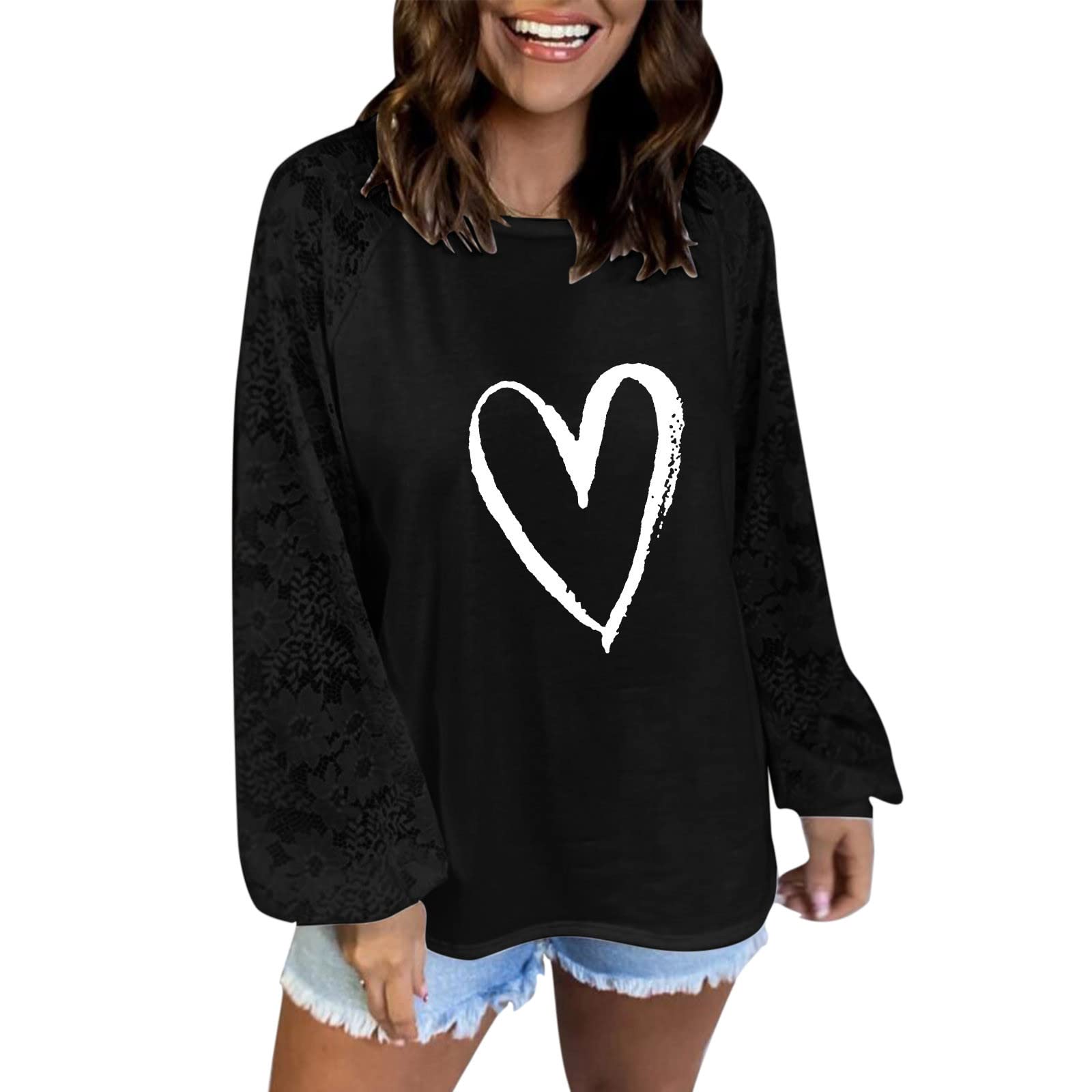 Women's Casual Loose Fit Long Sleeve Tunic Top - Comfortable Pullover Sweatshirt & Blouse with Dandelion Print | Perfect for Work, Lounge & Everyday Wear