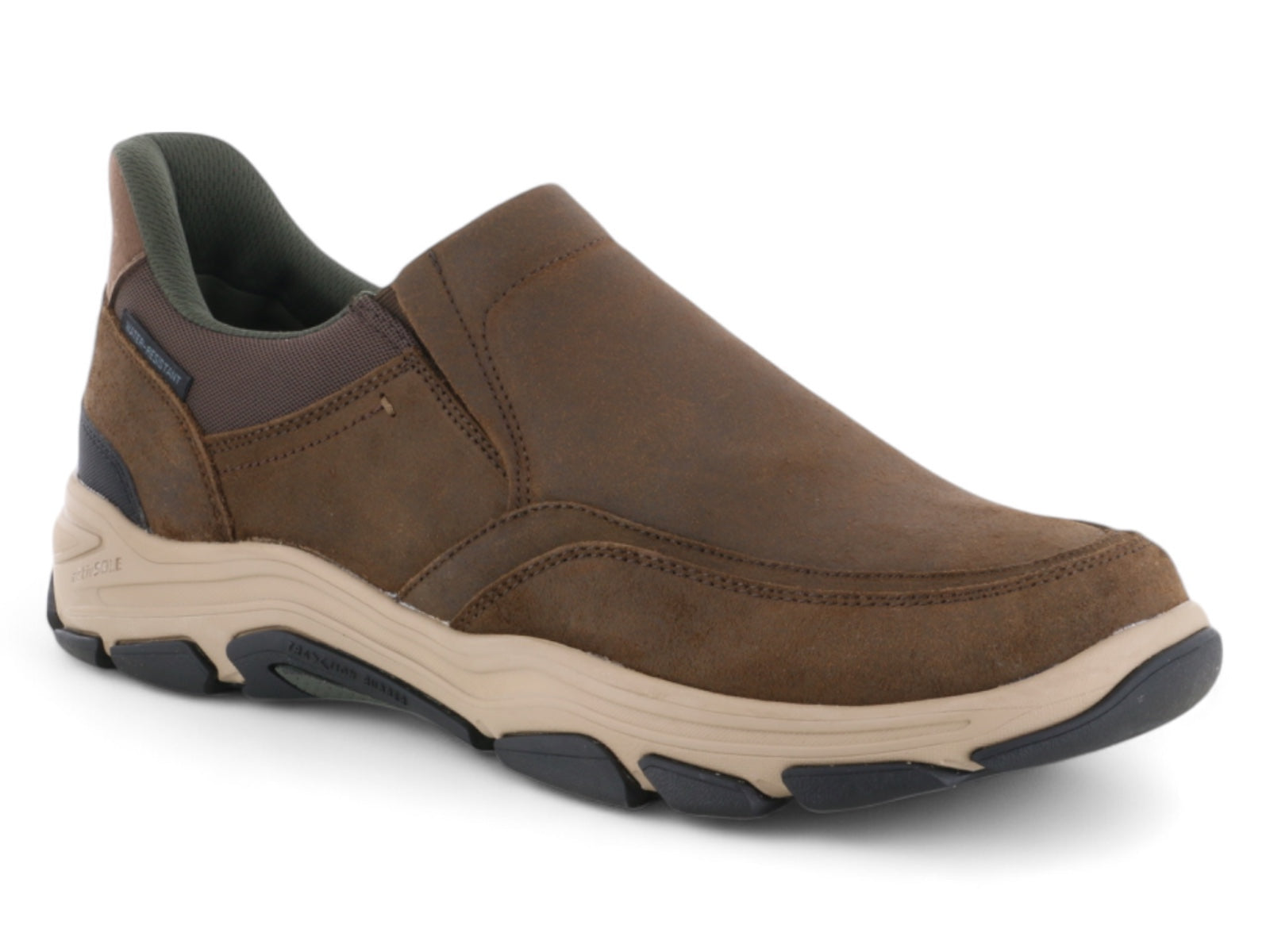 Rockport Reece Step Activated Slip-On Casual Shoes for Men - Comfortable Brown Loafers for Work, Travel & Everyday Wear