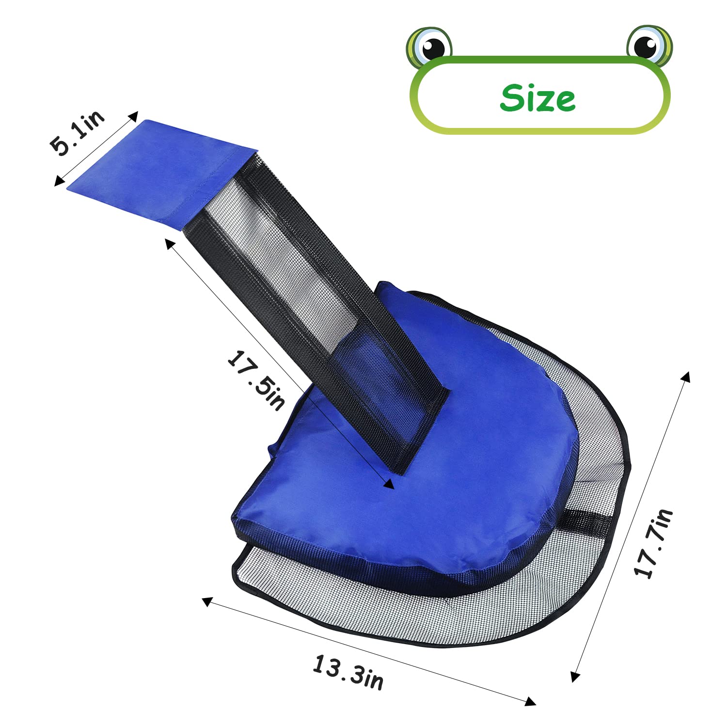 2 Pack Animal Saving Escape Ramp for Pools and Spas - Frog & Small Animal Rescue Floating Ramp with Inflator (Blue) - Perfect for Backyard Pools, Hot Tubs & Outdoor Water Safety