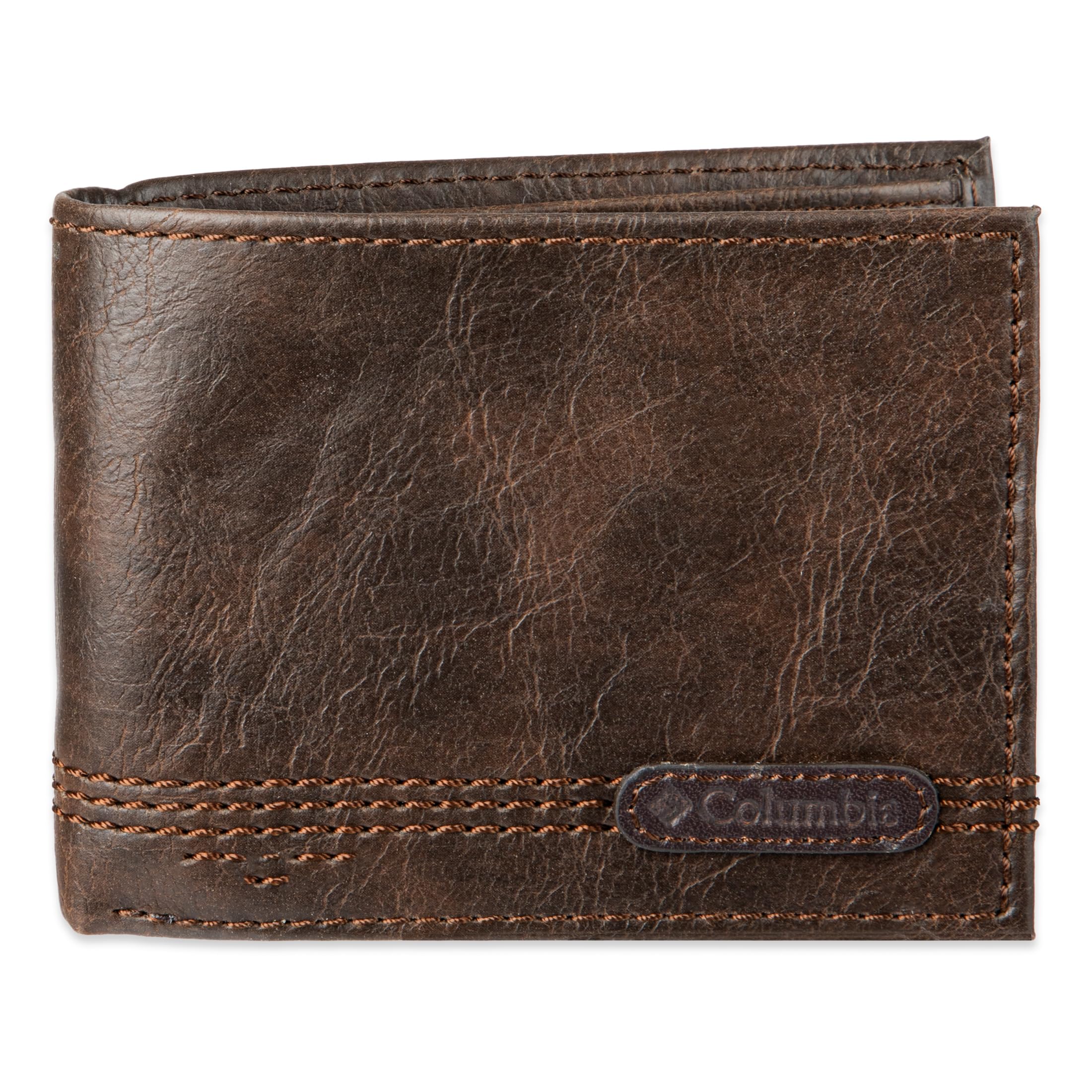 Columbia Men's Everyday Bifold Wallet - Slim RFID Blocking Leather Wallet with Multiple Card Slots & ID Window - Perfect for Business, Travel & Daily Use