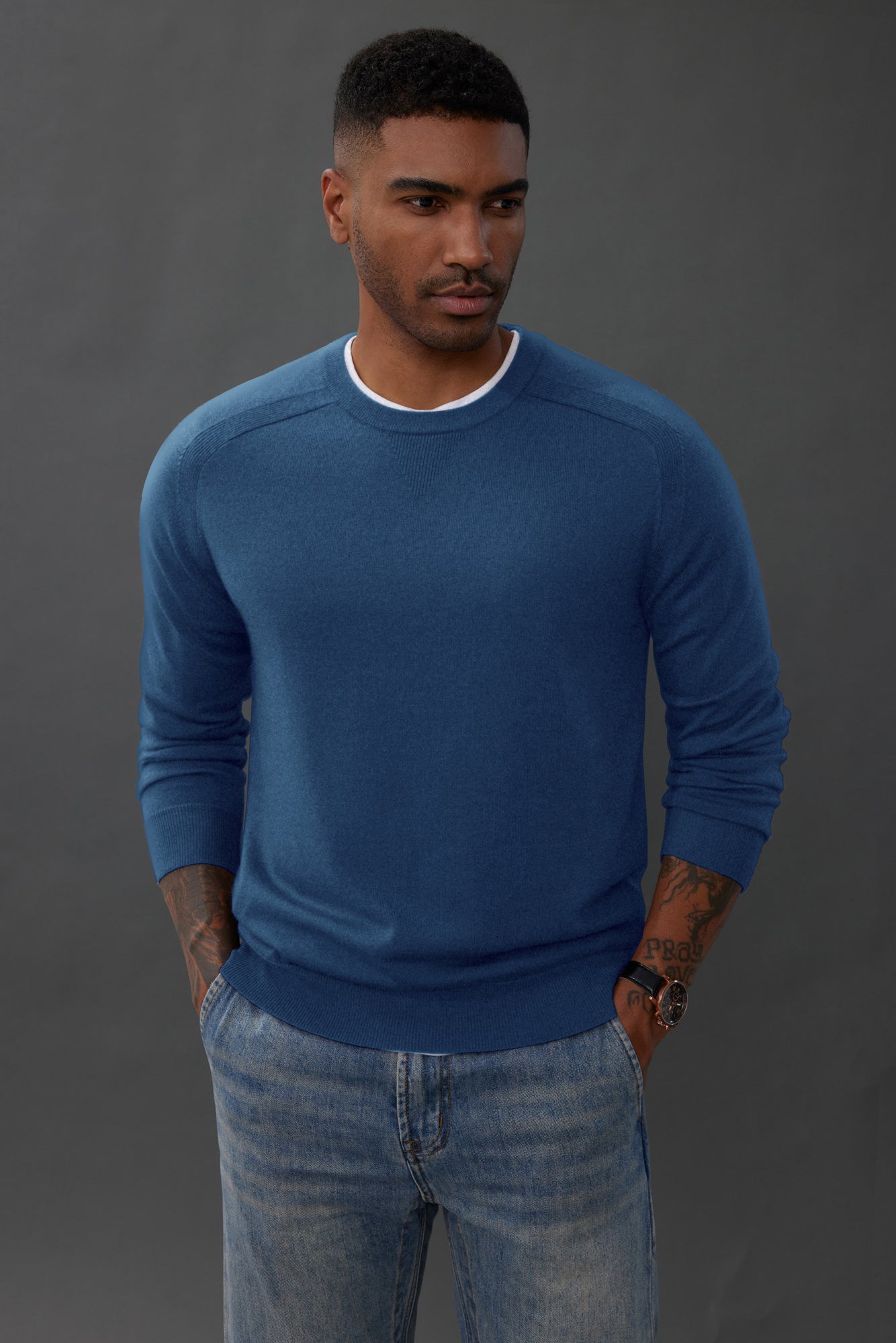 Men's Casual Crew Neck Sweater - Soft Wool Blend Knit Pullover for Fall & Winter | Cozy Office Wear & Weekend Outfits