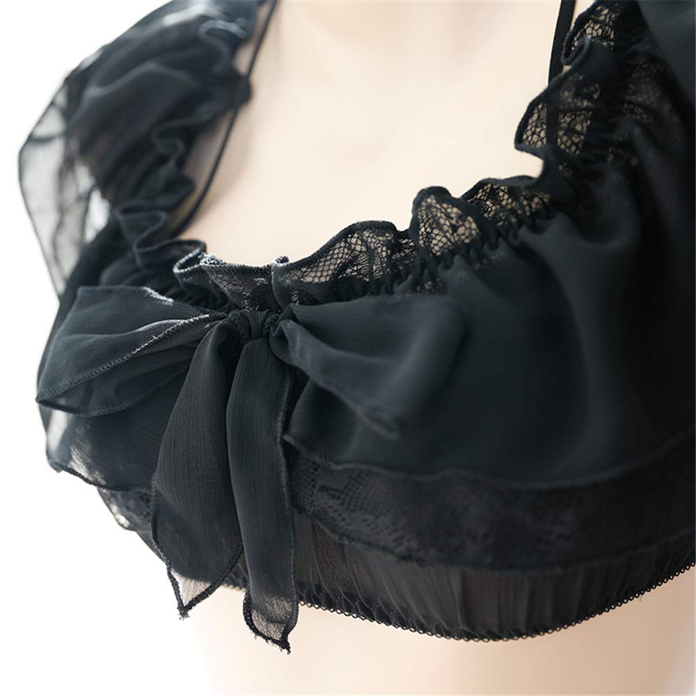 Sexy Lingerie Set for Women - Hollow Heart Lolita Cute Cosplay Costume & Sleepwear Nightie (Black) | Perfect for Valentine's Day, Boudoir Photography & Romantic Nights