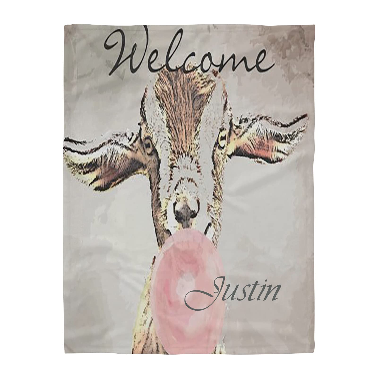 Custom Animal Cow Balloon Fleece Throw Blanket - Ultra Soft 50x60 Inch Personalized Blanket for Couch, Sofa & Bed - Perfect Gift for Weddings, Birthdays & Home Decor